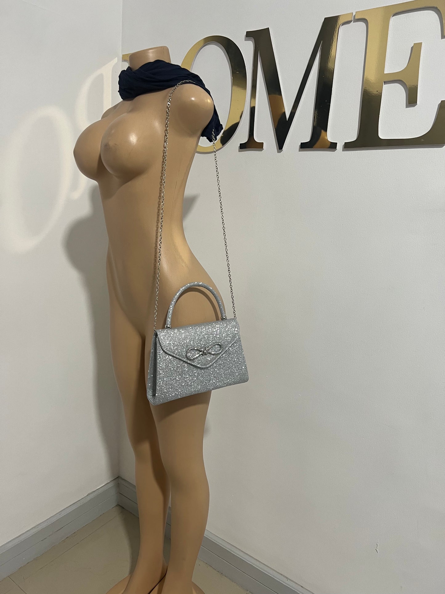 Bow Sprinkles Bag (Silver)