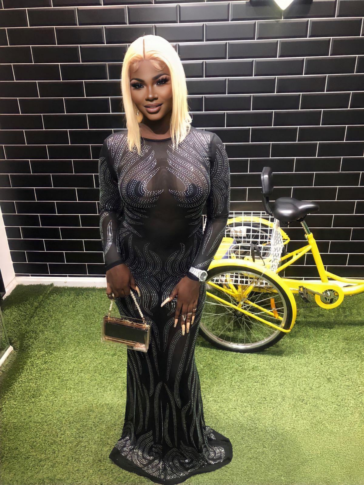 Crystal Swan Dress (Black)