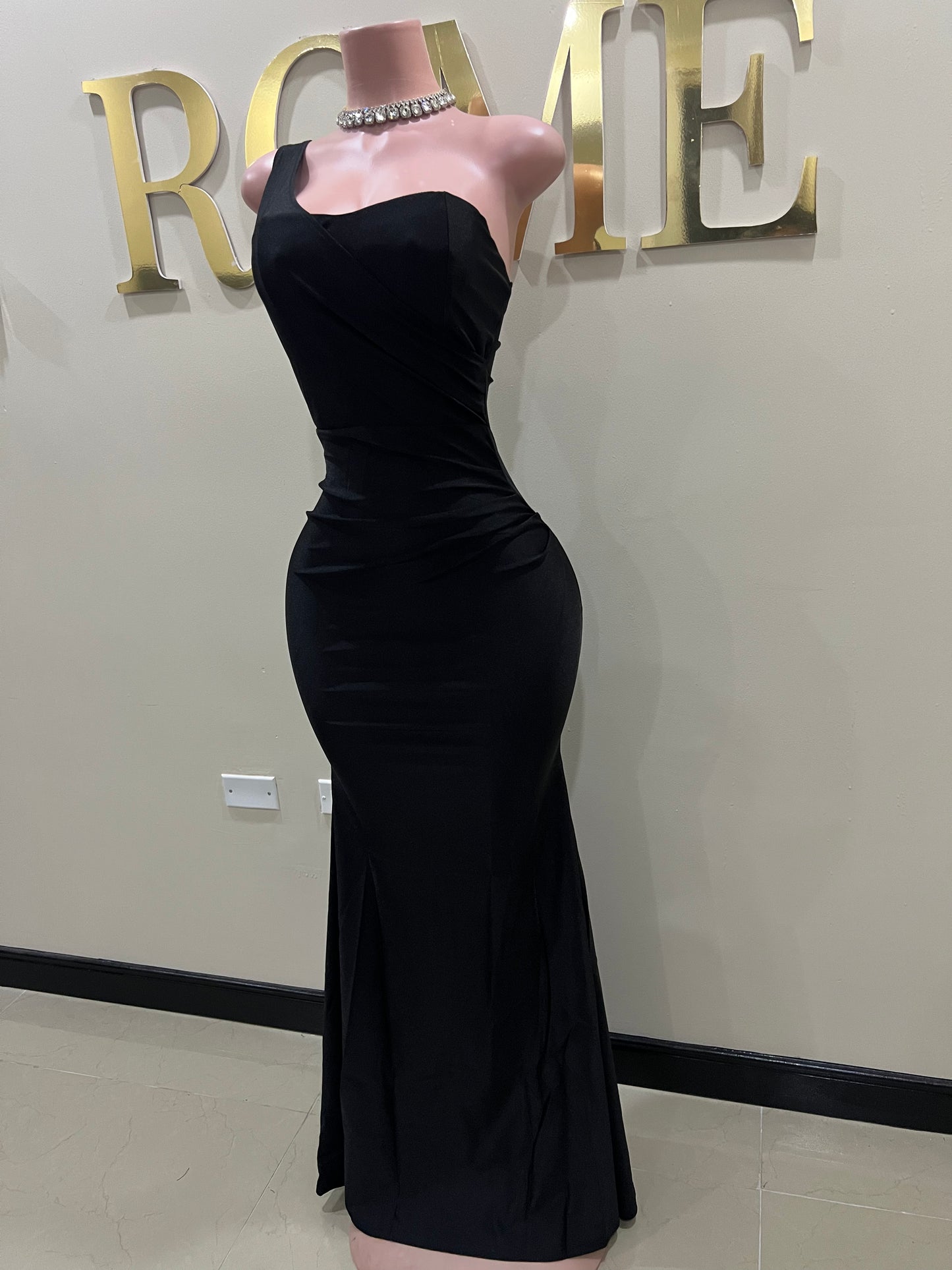 Kerry One Strap Dress (Black)