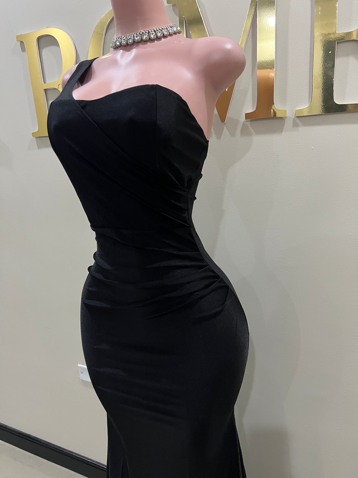 Kerry One Strap Dress (Black)