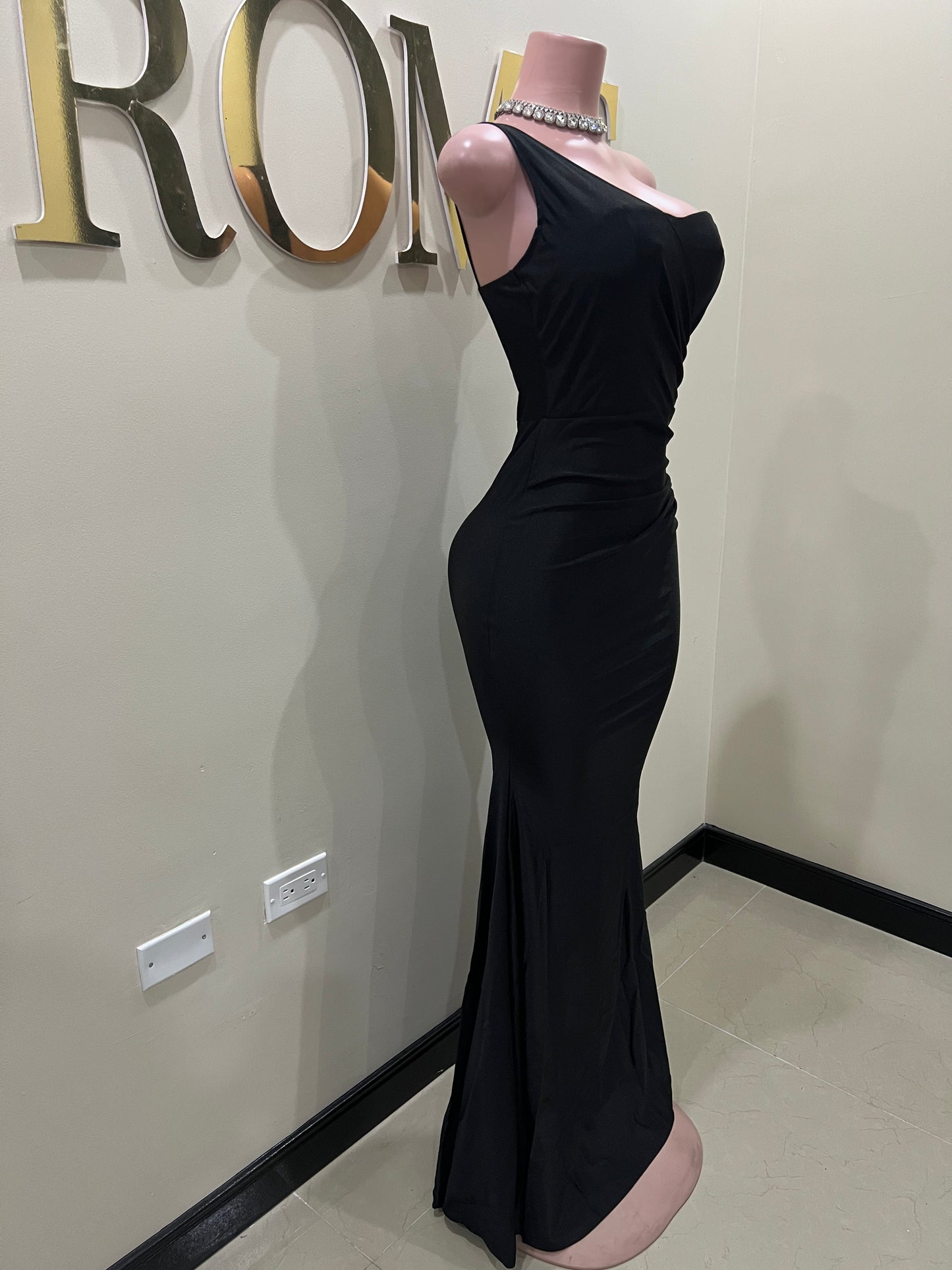 Kerry One Strap Dress (Black)