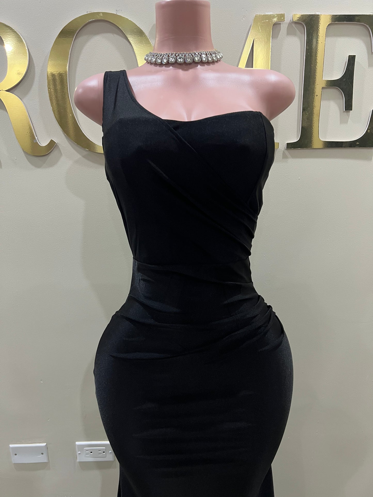 Kerry One Strap Dress (Black)