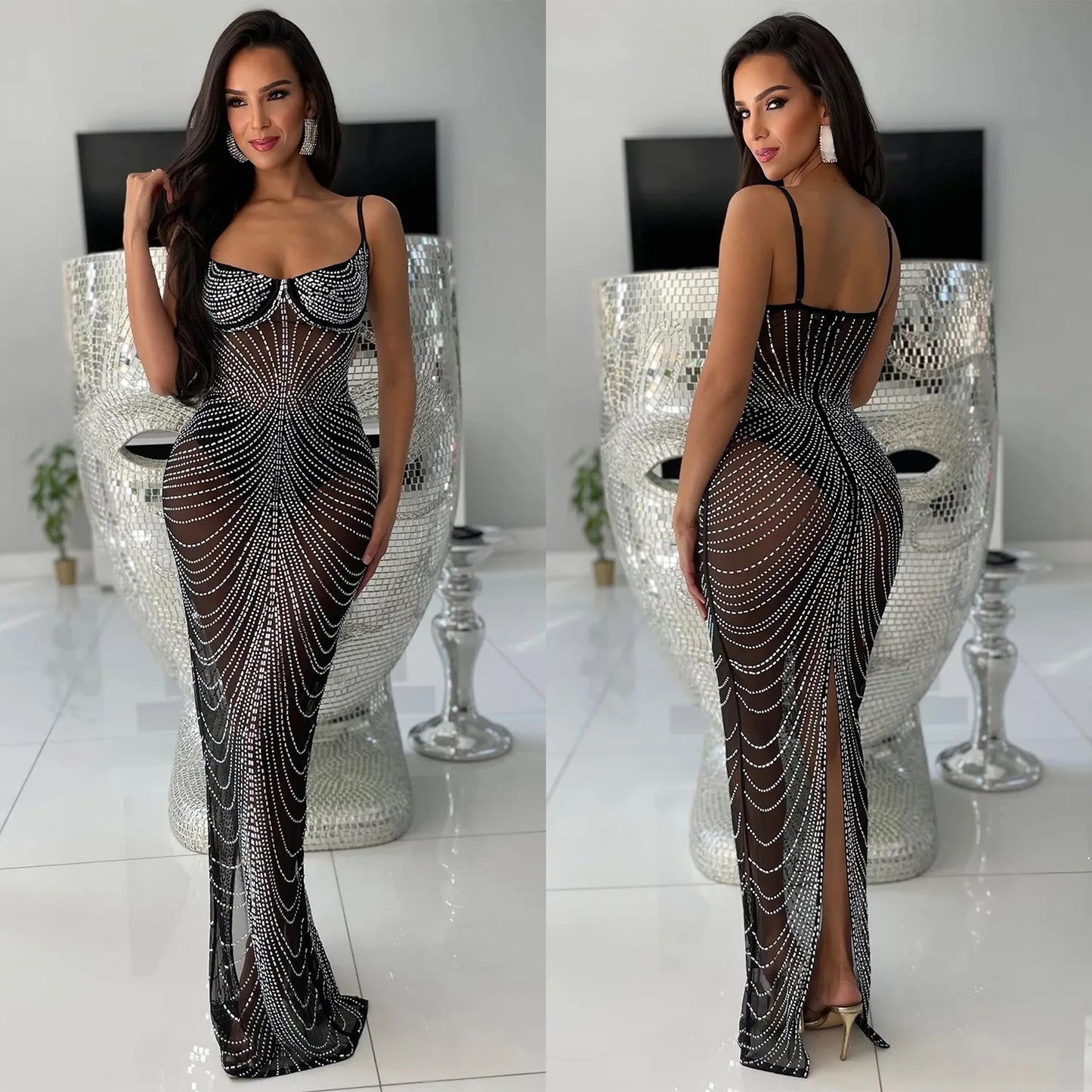 Gianna Medusa Dress (Black)