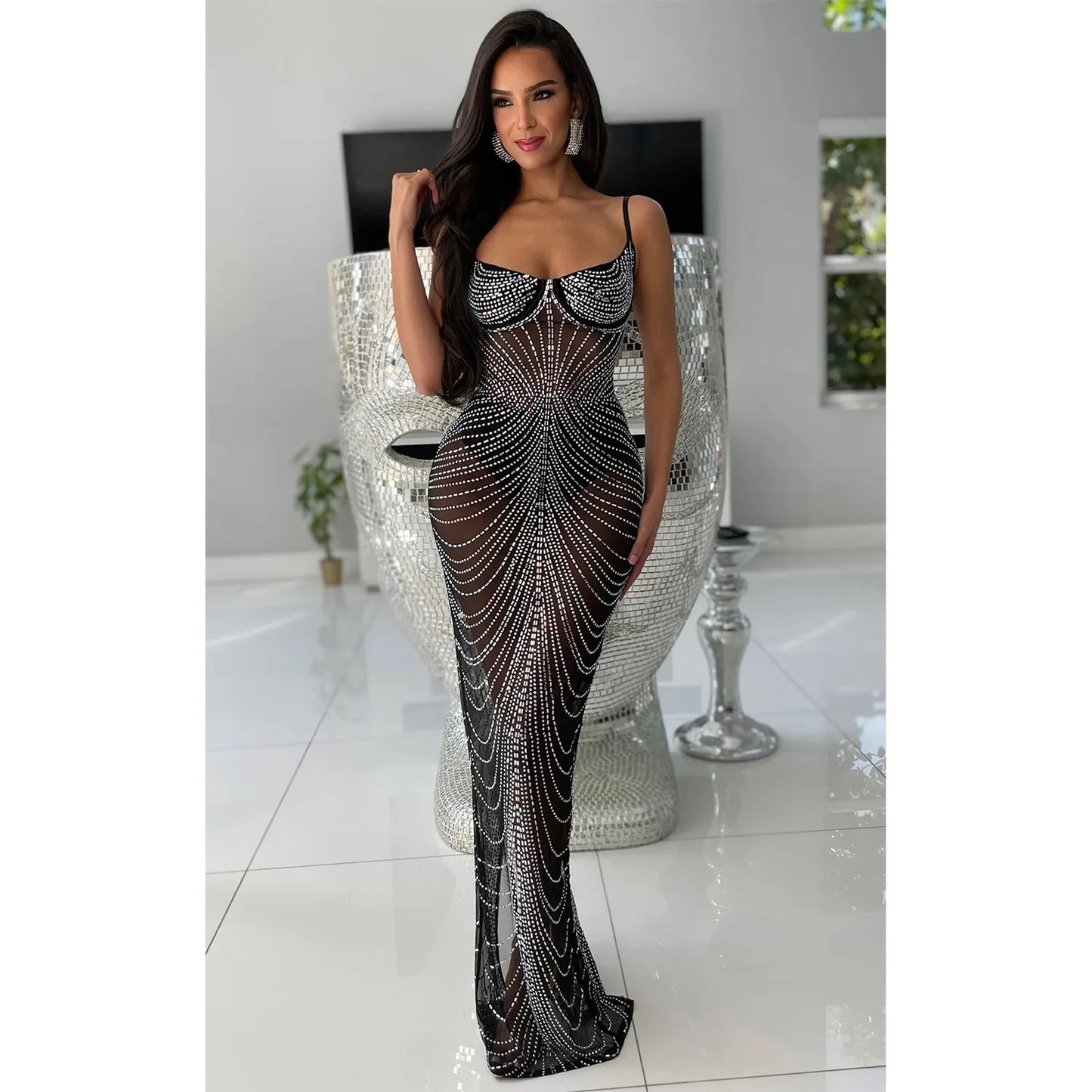 Gianna Medusa Dress (Black)