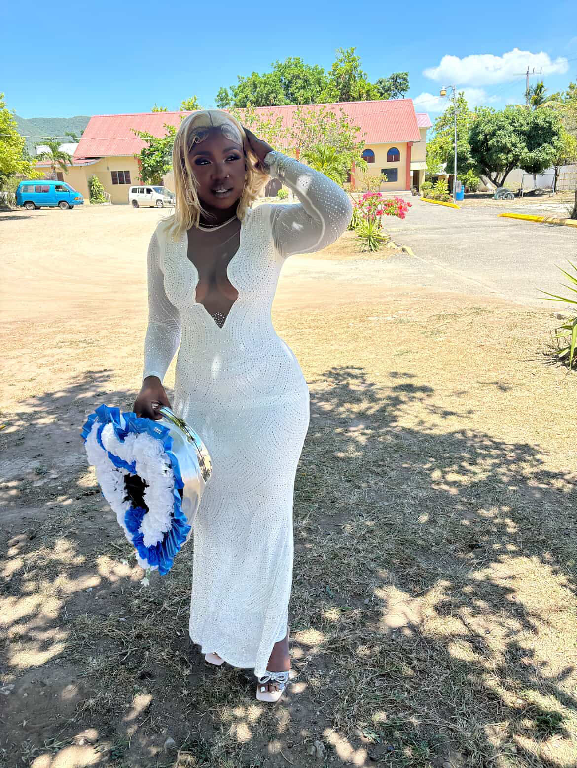 Julia Natalie Long Dress (White)