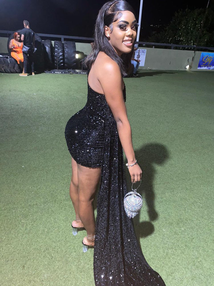 Holly Super Mini Allegra Dress (Black)