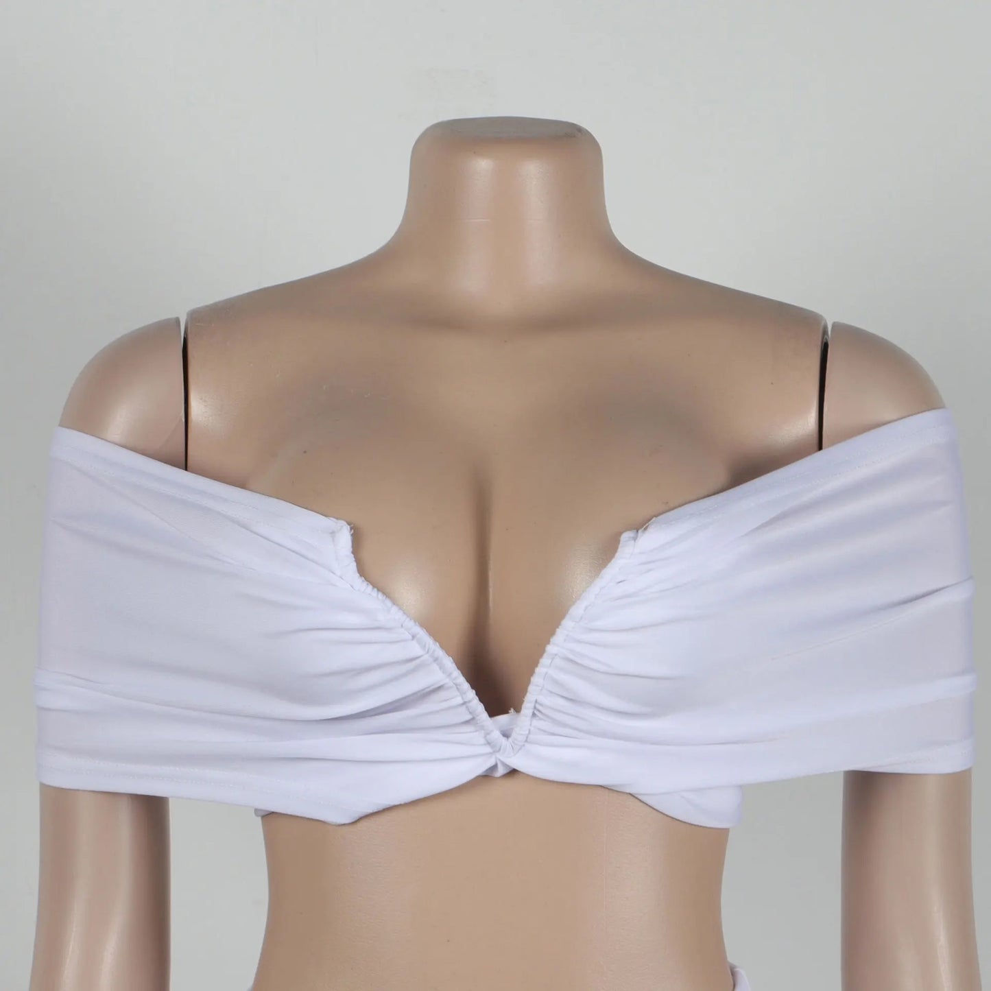 Zuri Rouched Skirt Set (White)