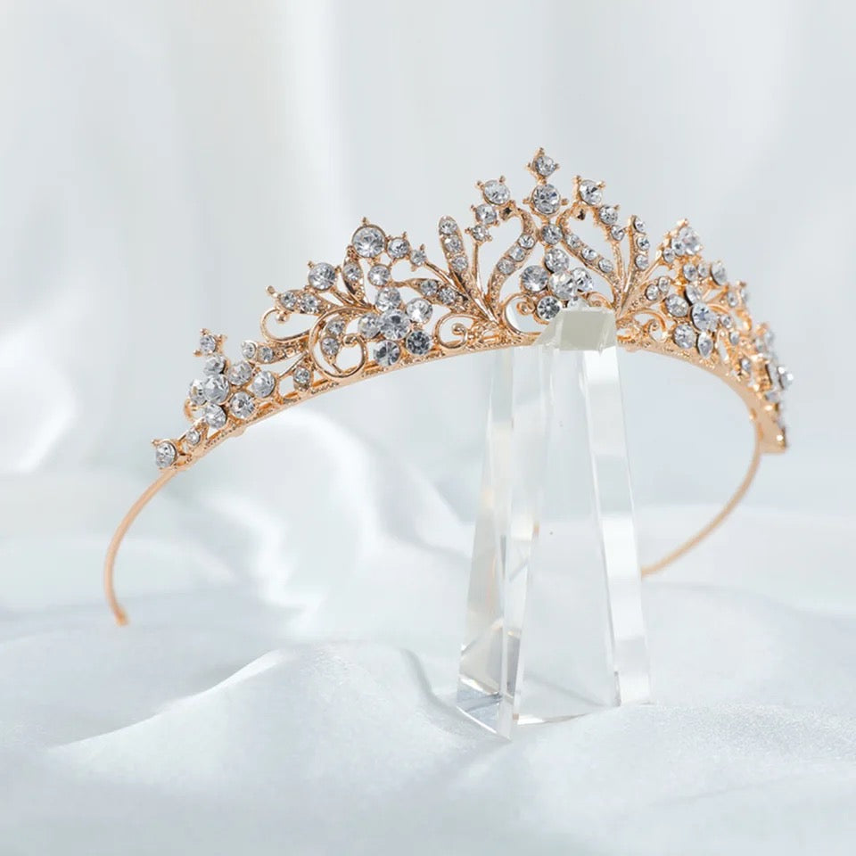Cherri Crystal Tiara (Gold)