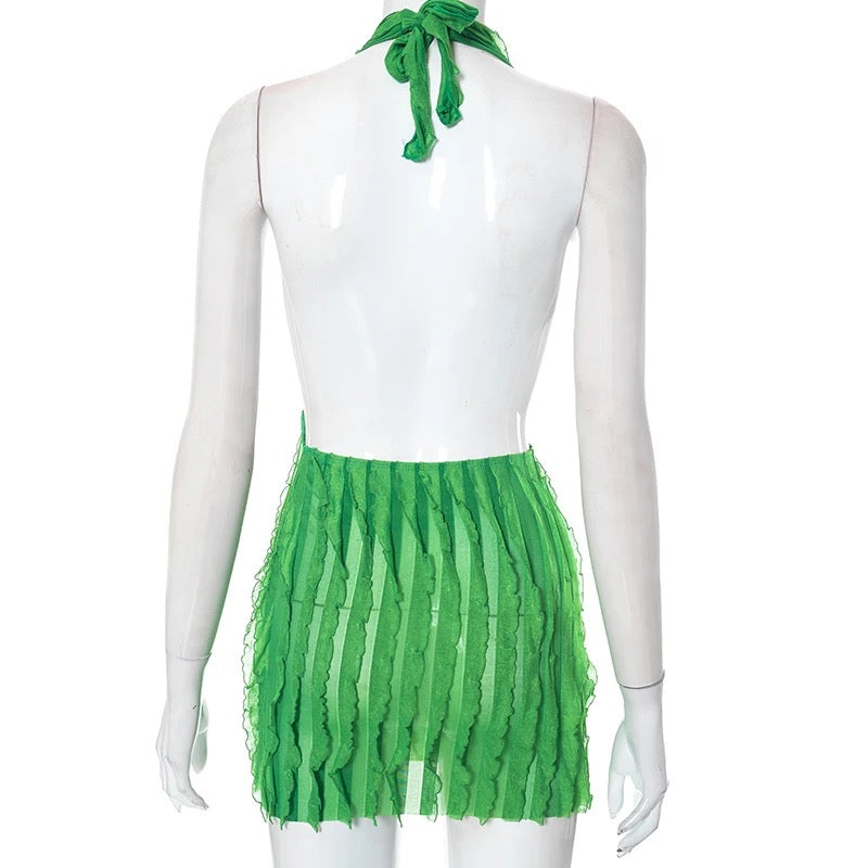 Lily Mini Dress (Green)