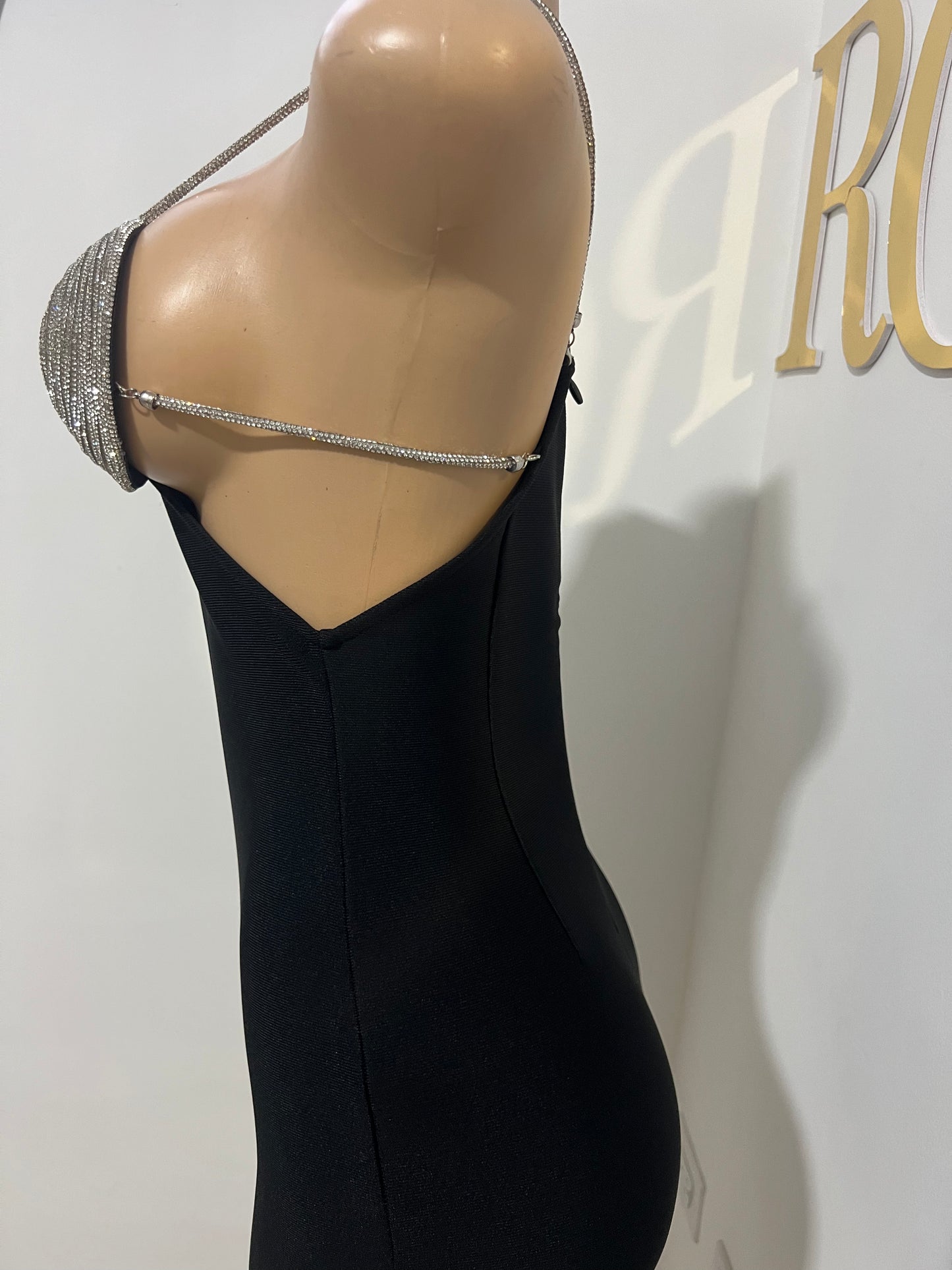 Milan Glam Bandage Dress (Black)
