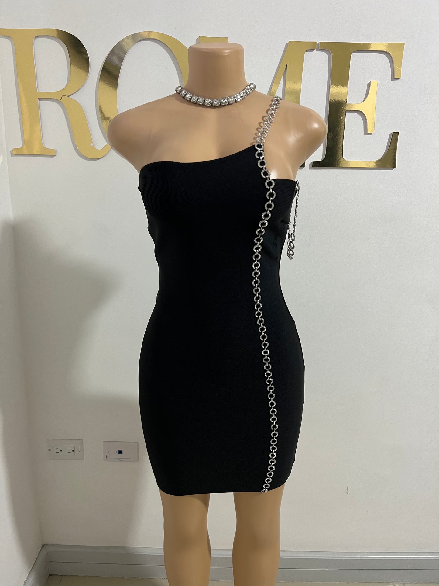 Tamir Glam Bandage Dress (Black)