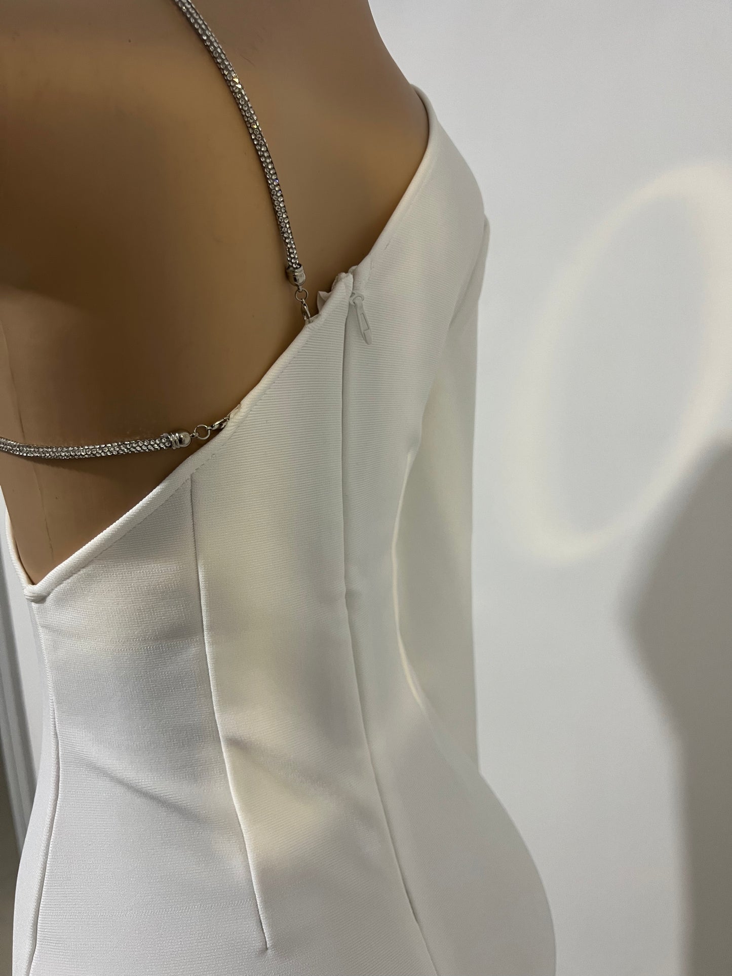 Milan Glam Bandage Dress (White)