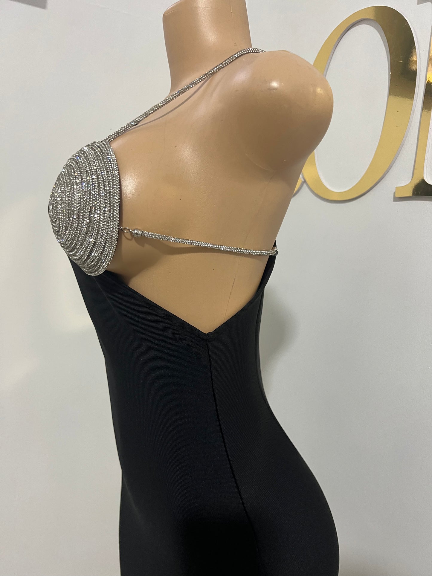 Milan Glam Bandage Dress (Black)