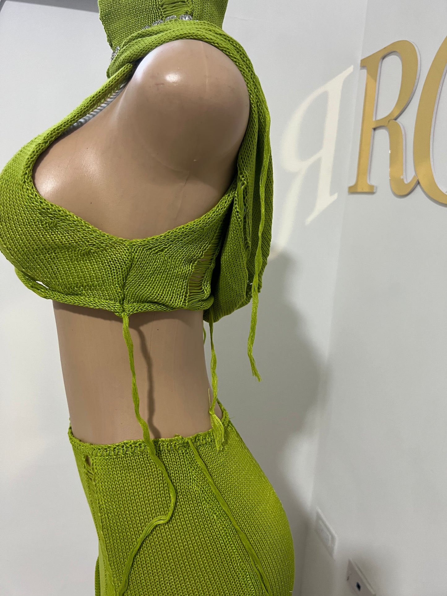 Zuri Hoodie Skirt Set (Green)