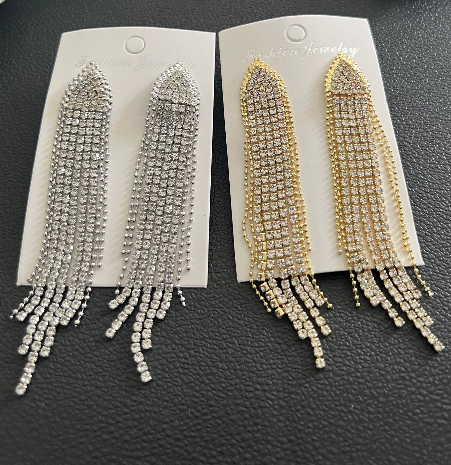 Glam Crystal Earrings (Gold)