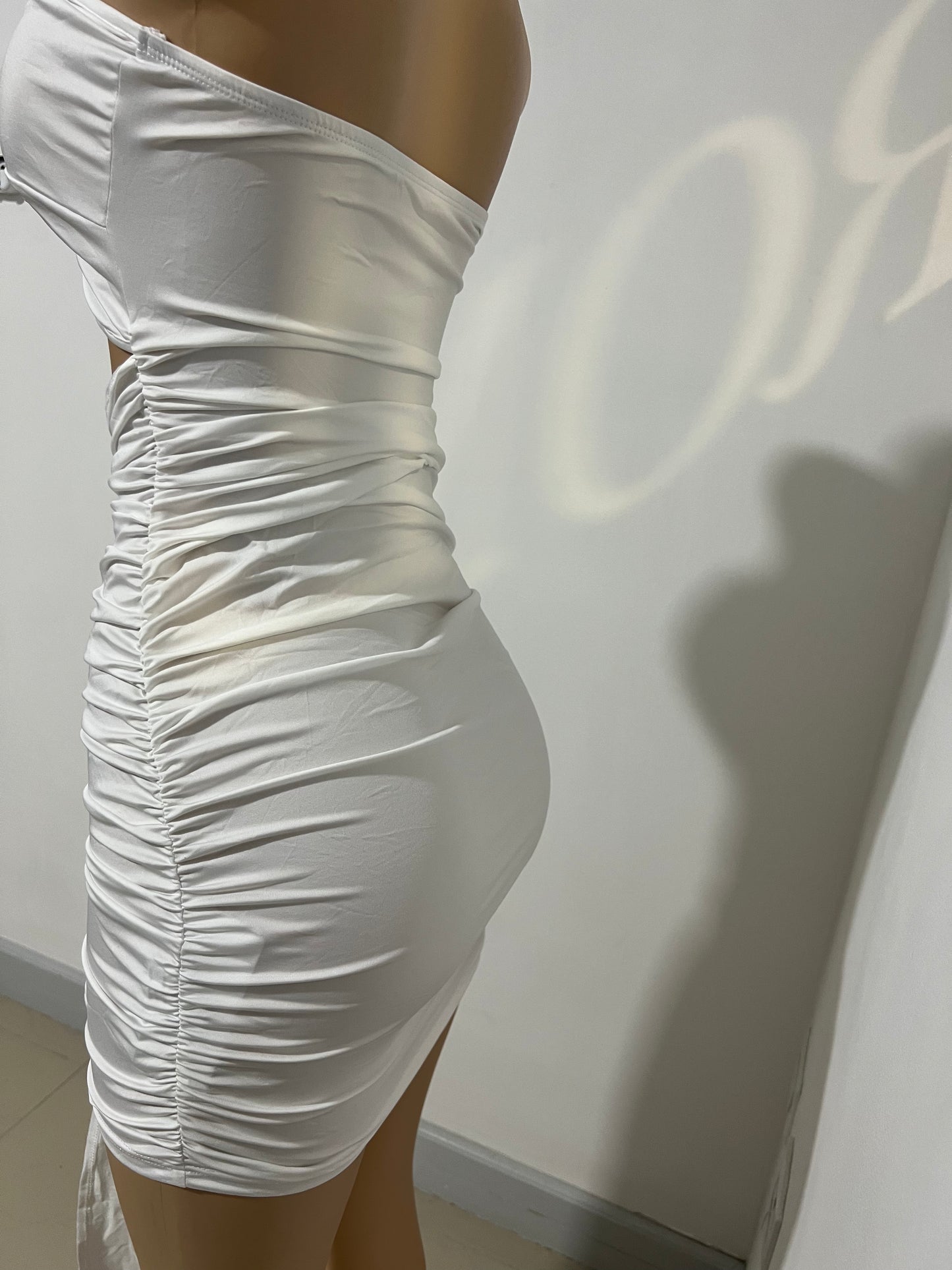 Emily Tie Dress (White)