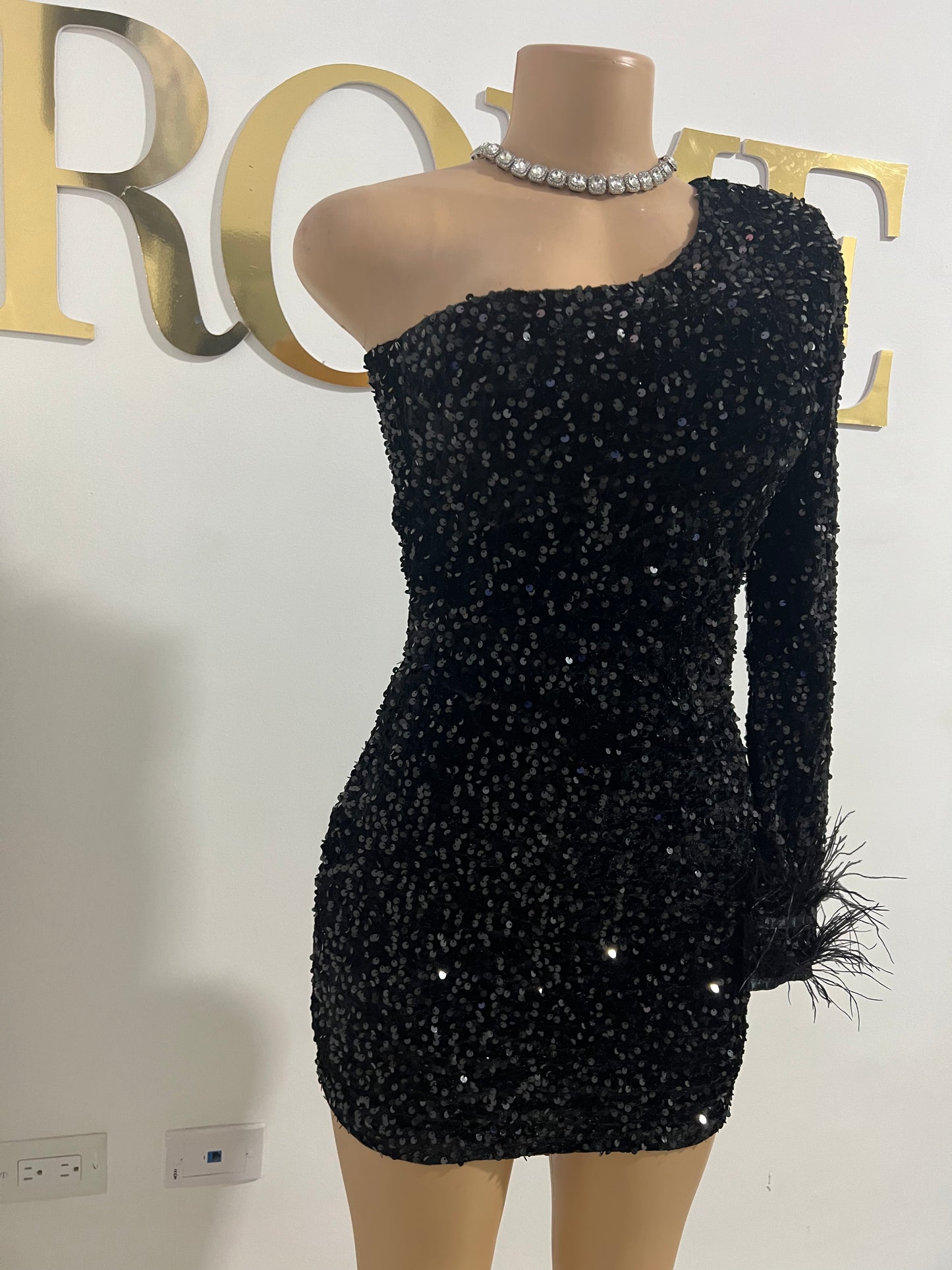 Holly Mini Dress (Black)