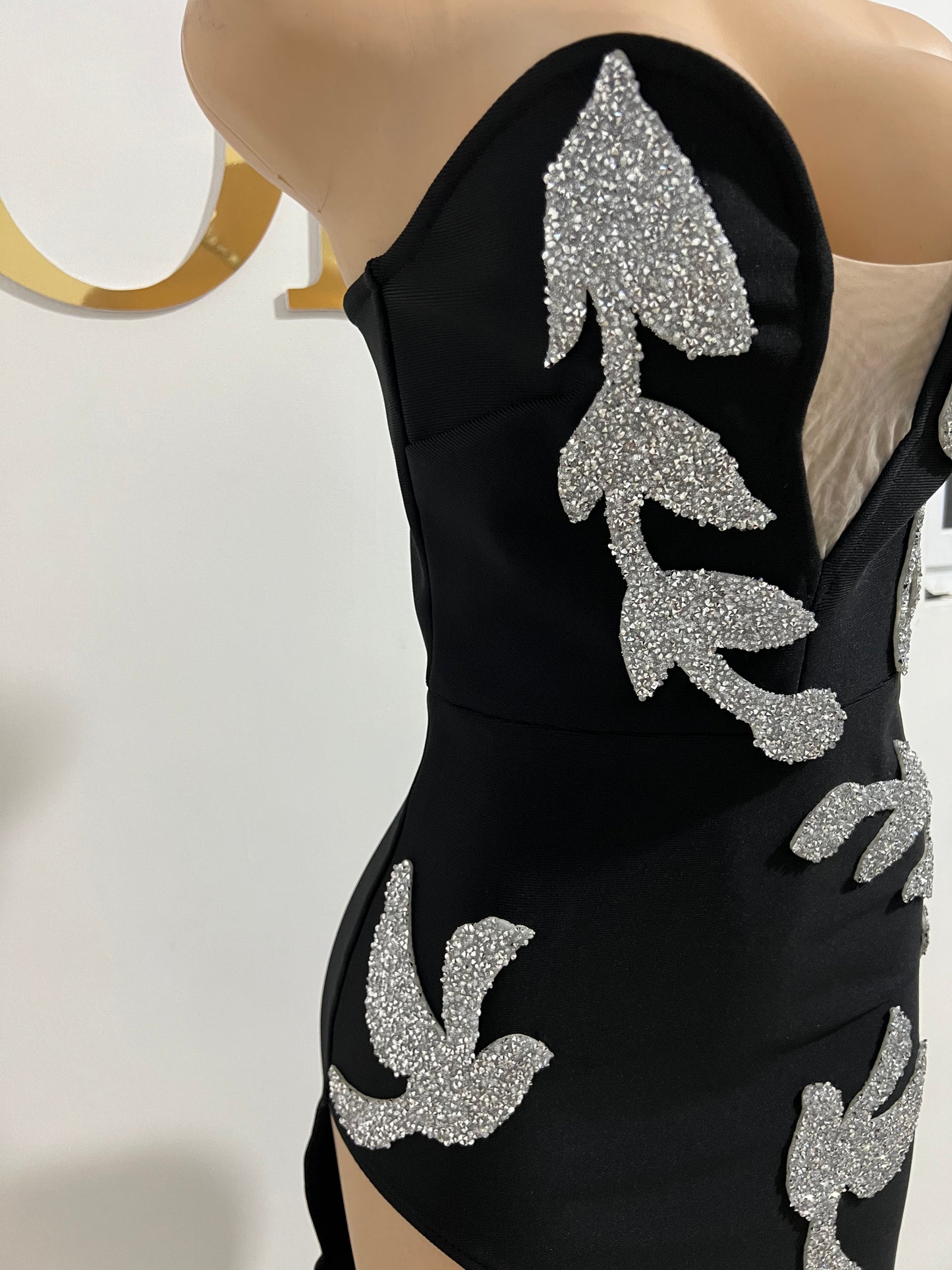 Octavia Glam Bandage Dress (Black)