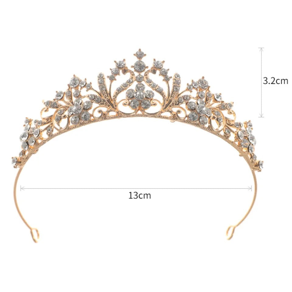 Cherri Crystal Tiara (Gold)