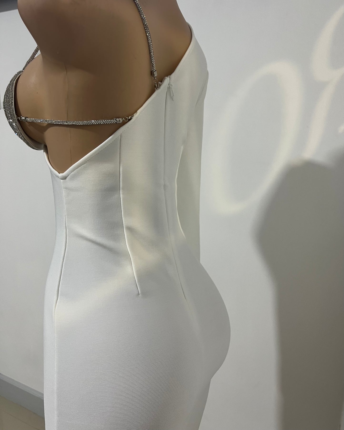 Milan Glam Bandage Dress (White)