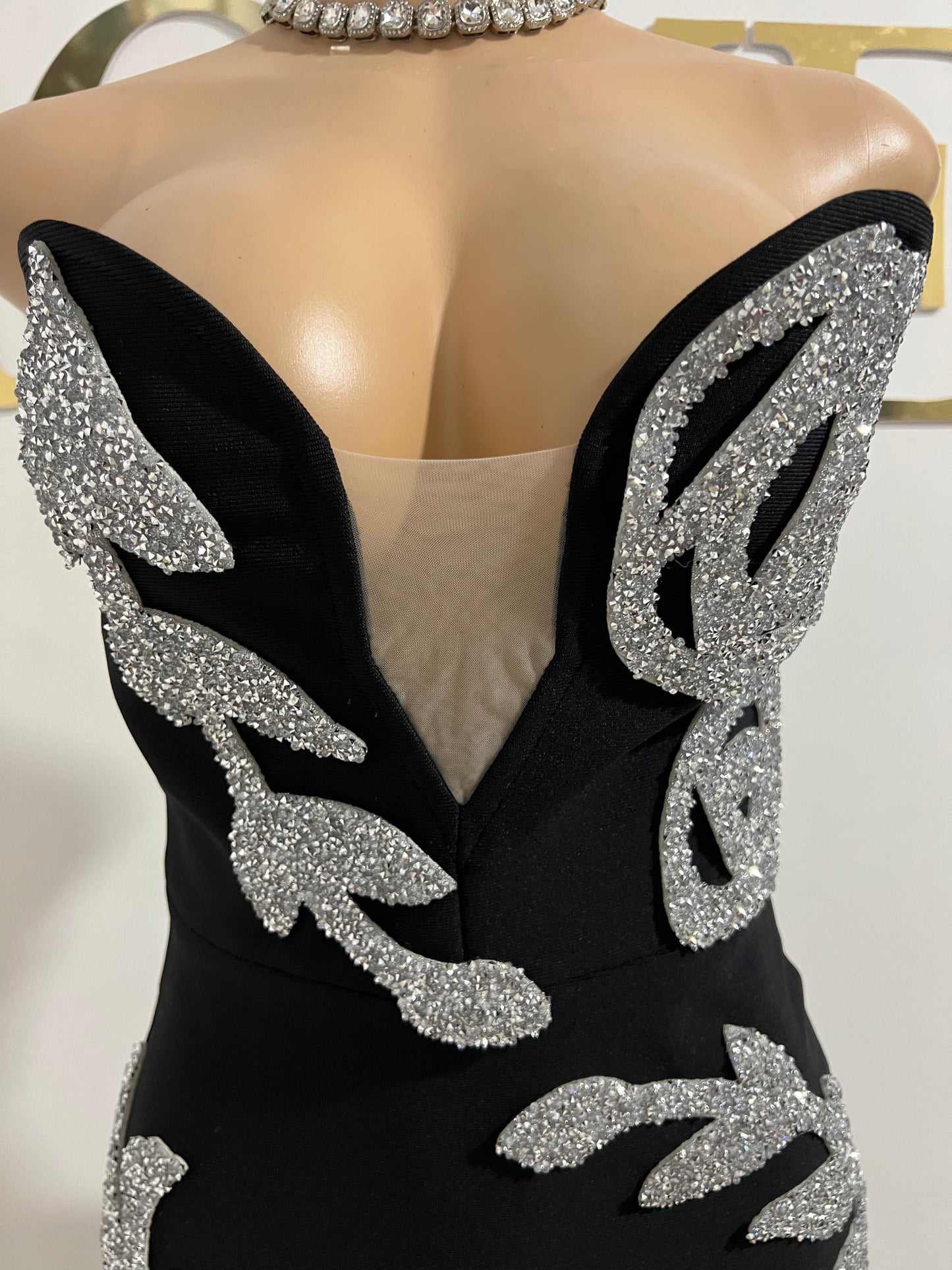 Octavia Glam Bandage Dress (Black)