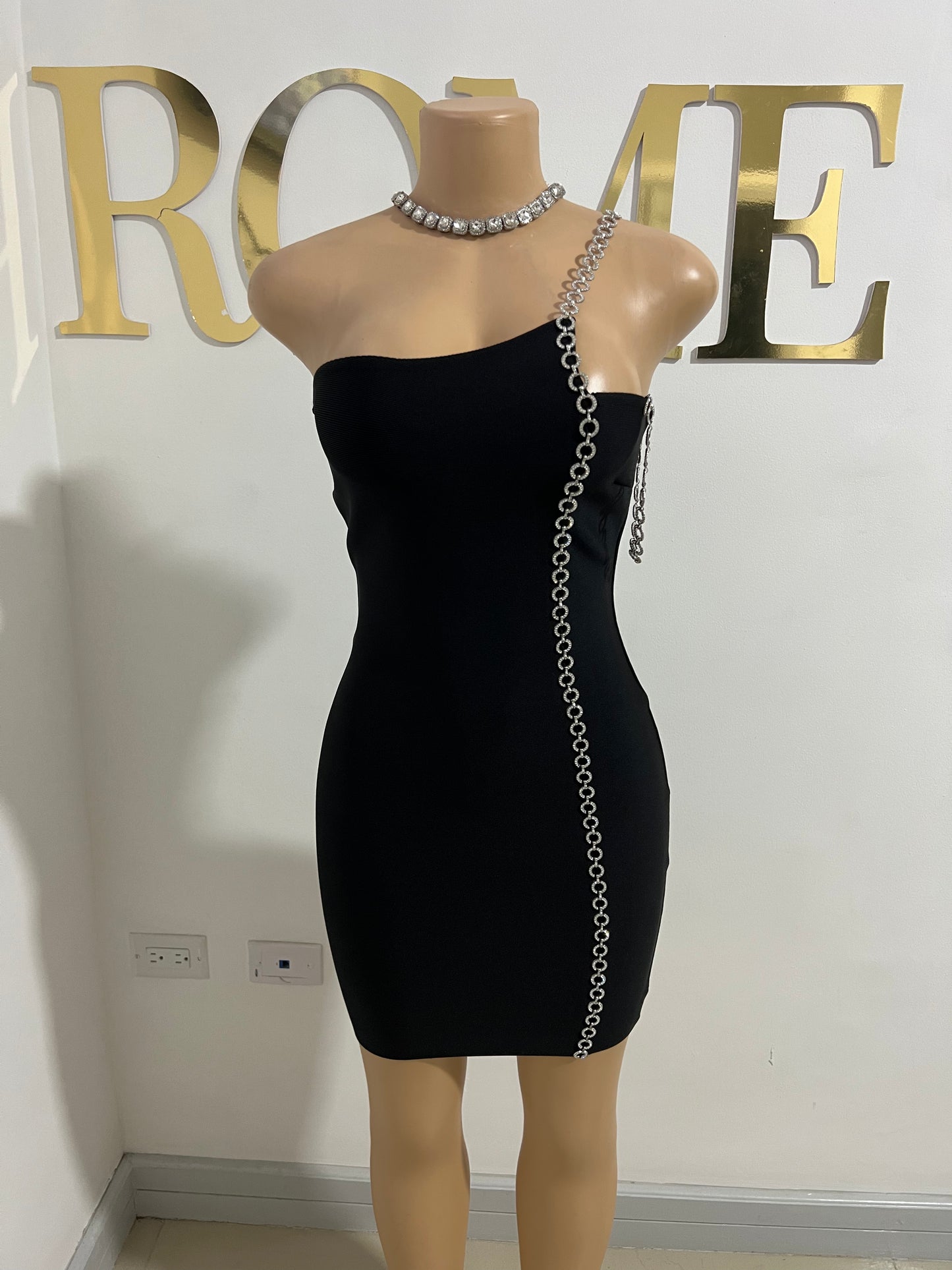 Tamir Glam Bandage Dress (Black)