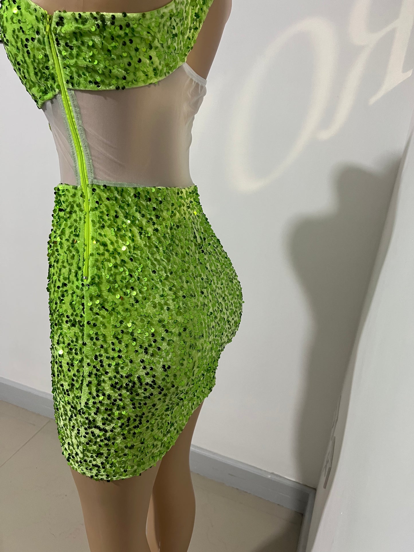Ciara Sequin Dress (Green)