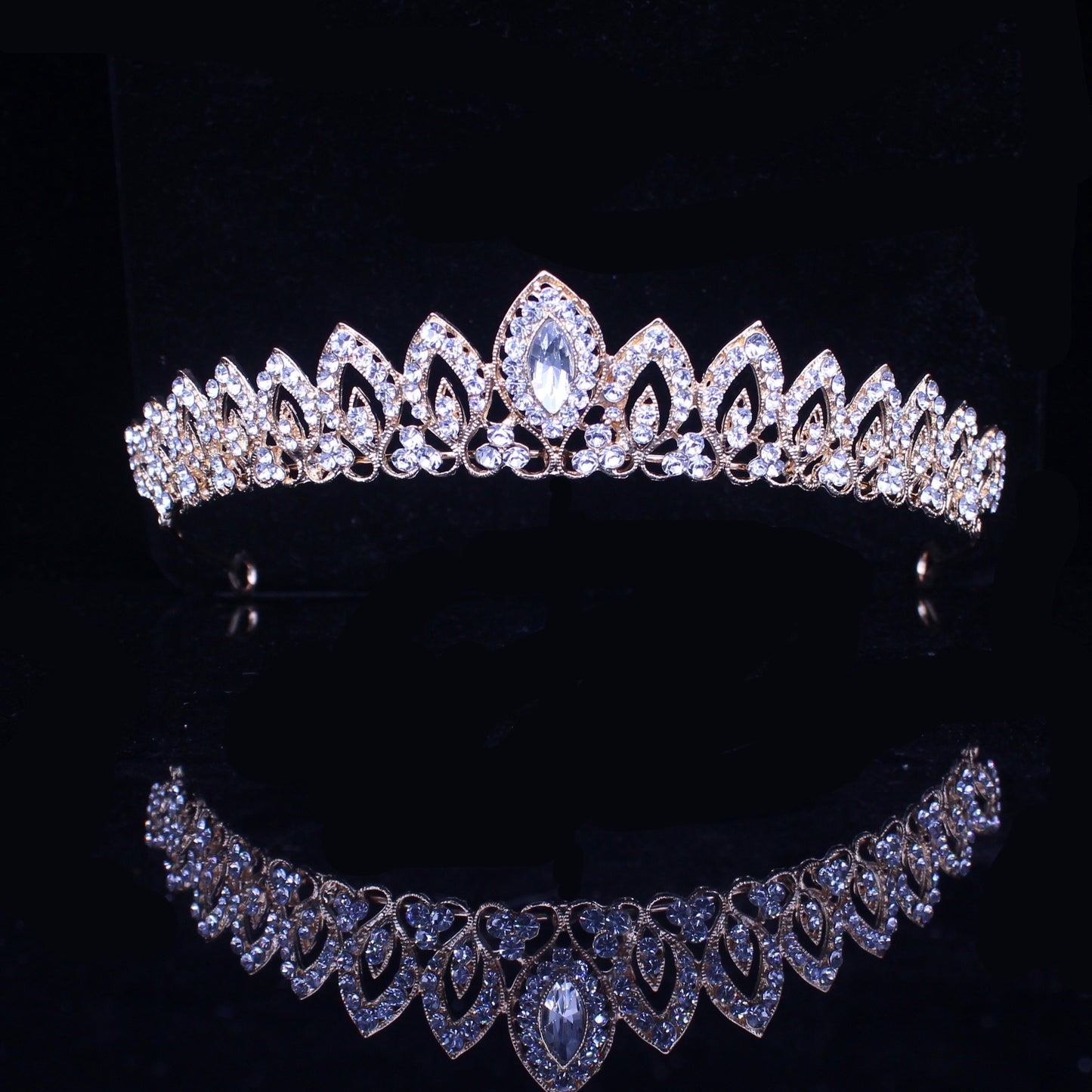 Anna Crystal Tiara (Gold)
