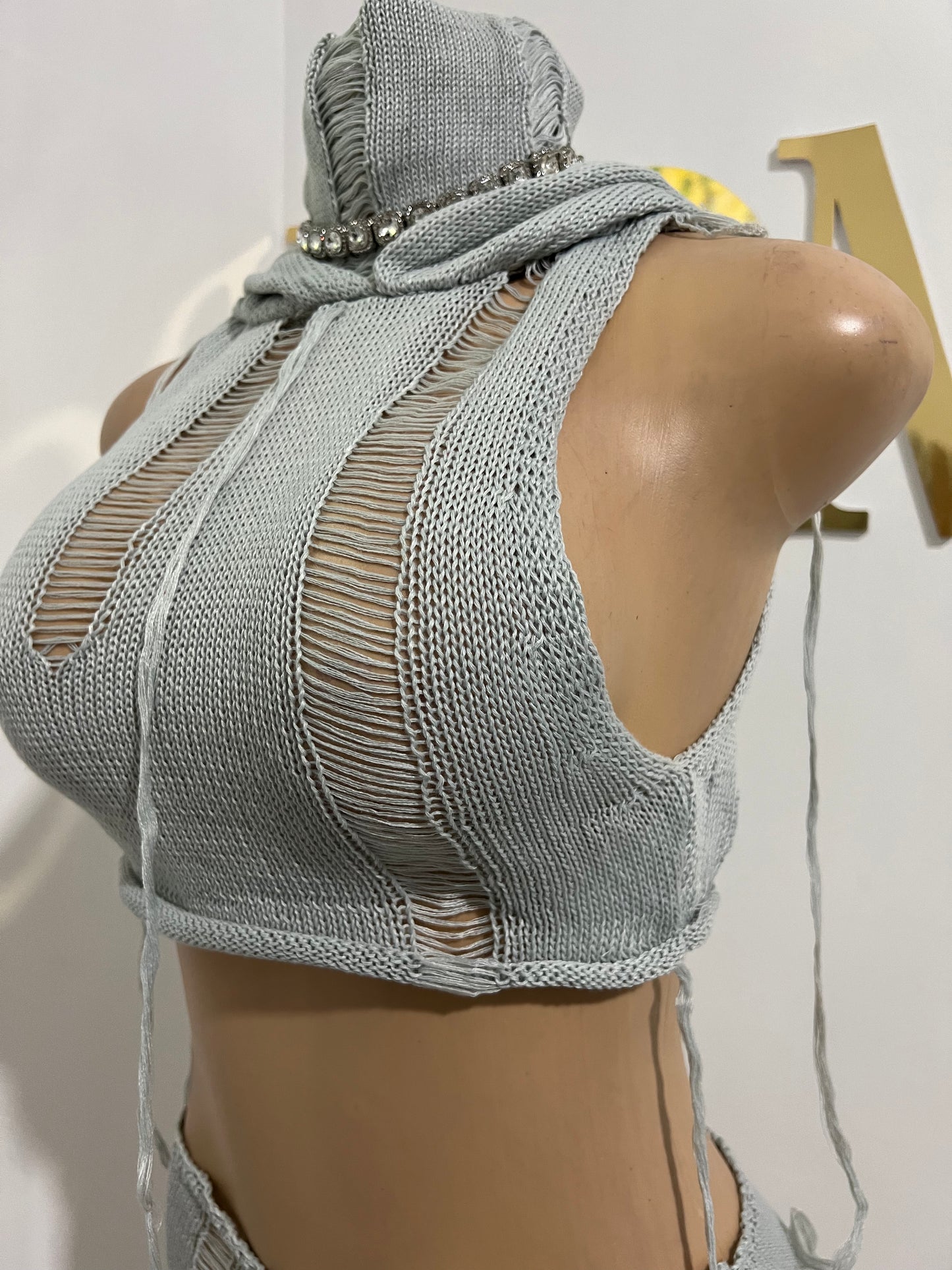 Zuri Hoodie Skirt Set (Grey)