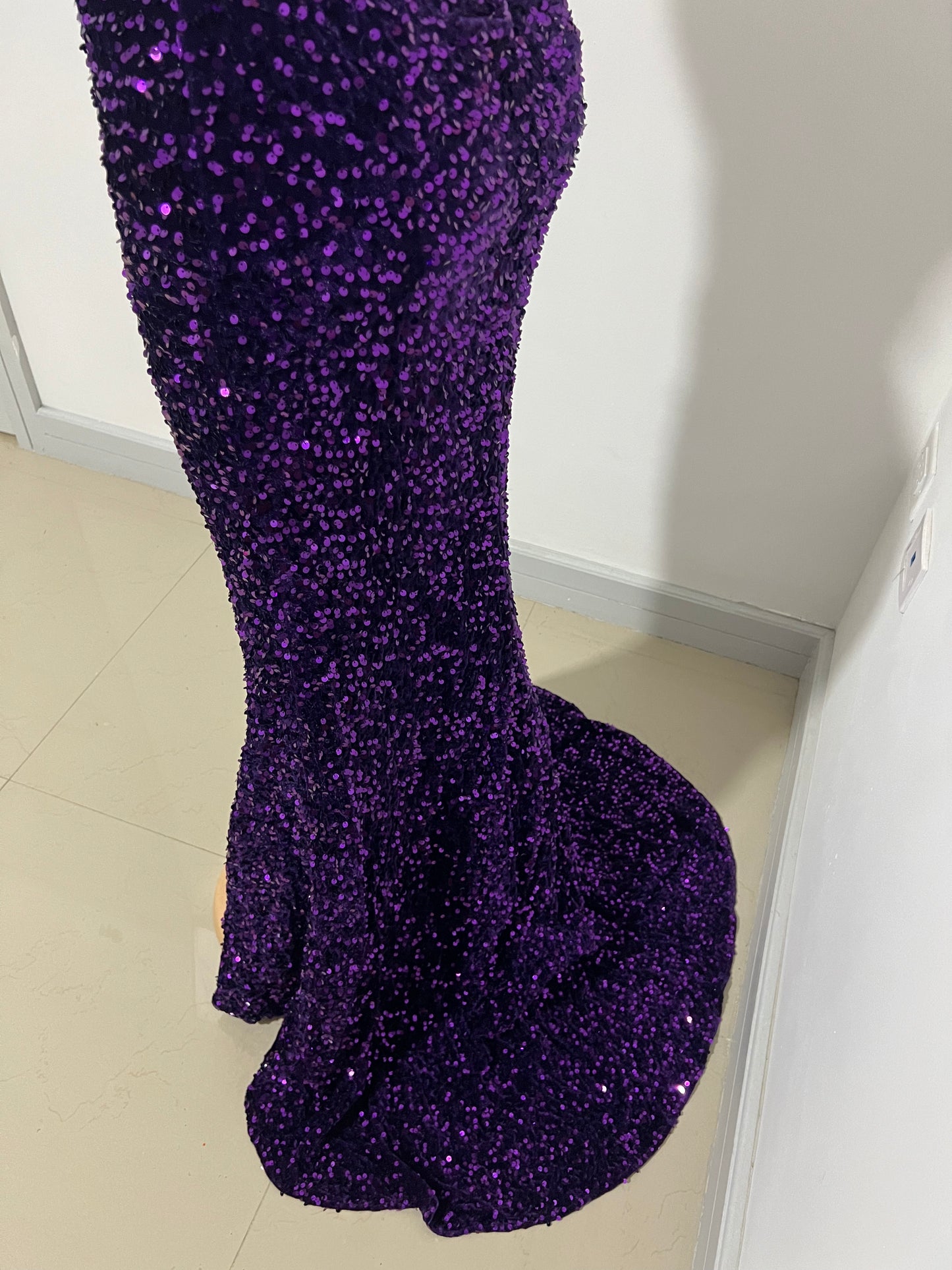 Beyonce Glam Dress (Dark Purple)
