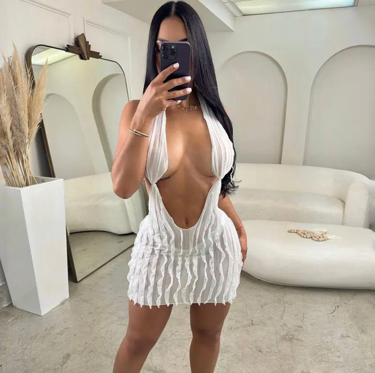 Lily Mini Dress (White)