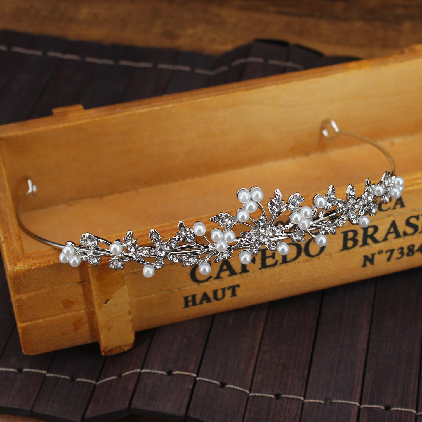 Carey Crystal Tiara (Silver)
