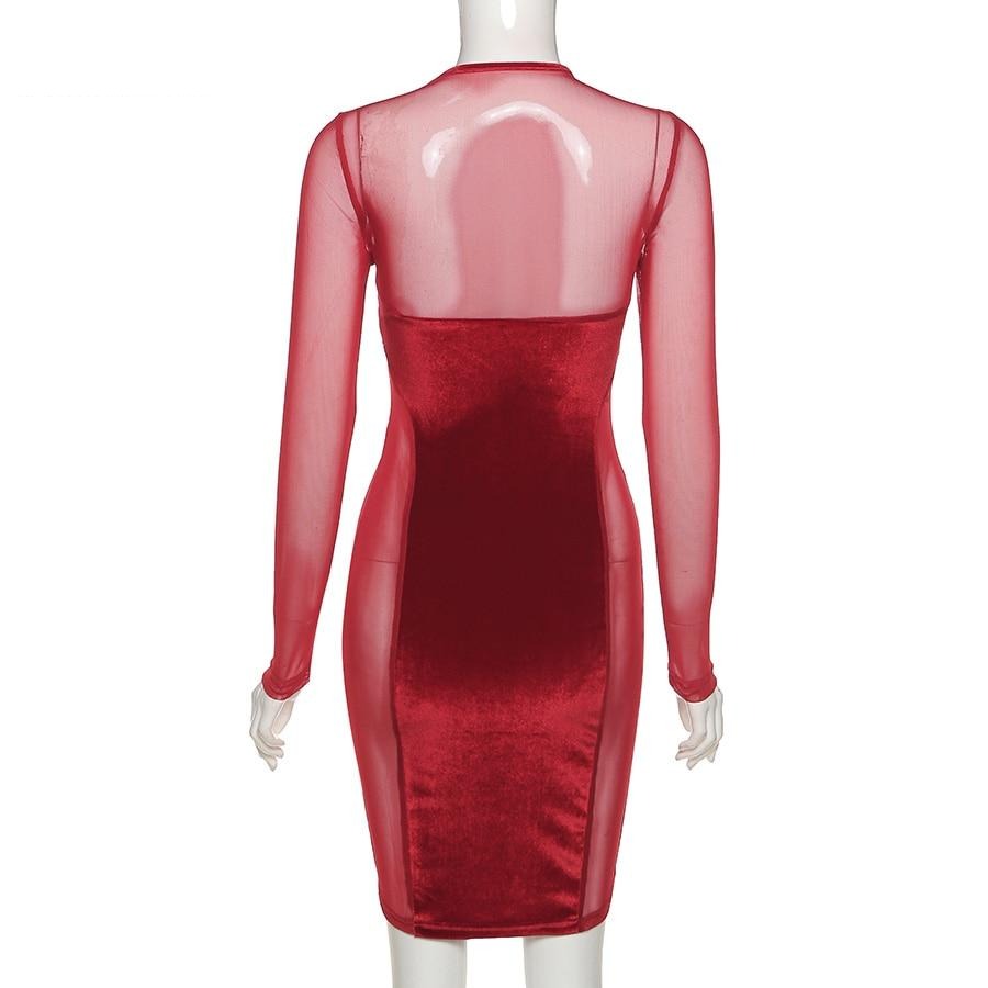 Velvet Rush Dress (Red)