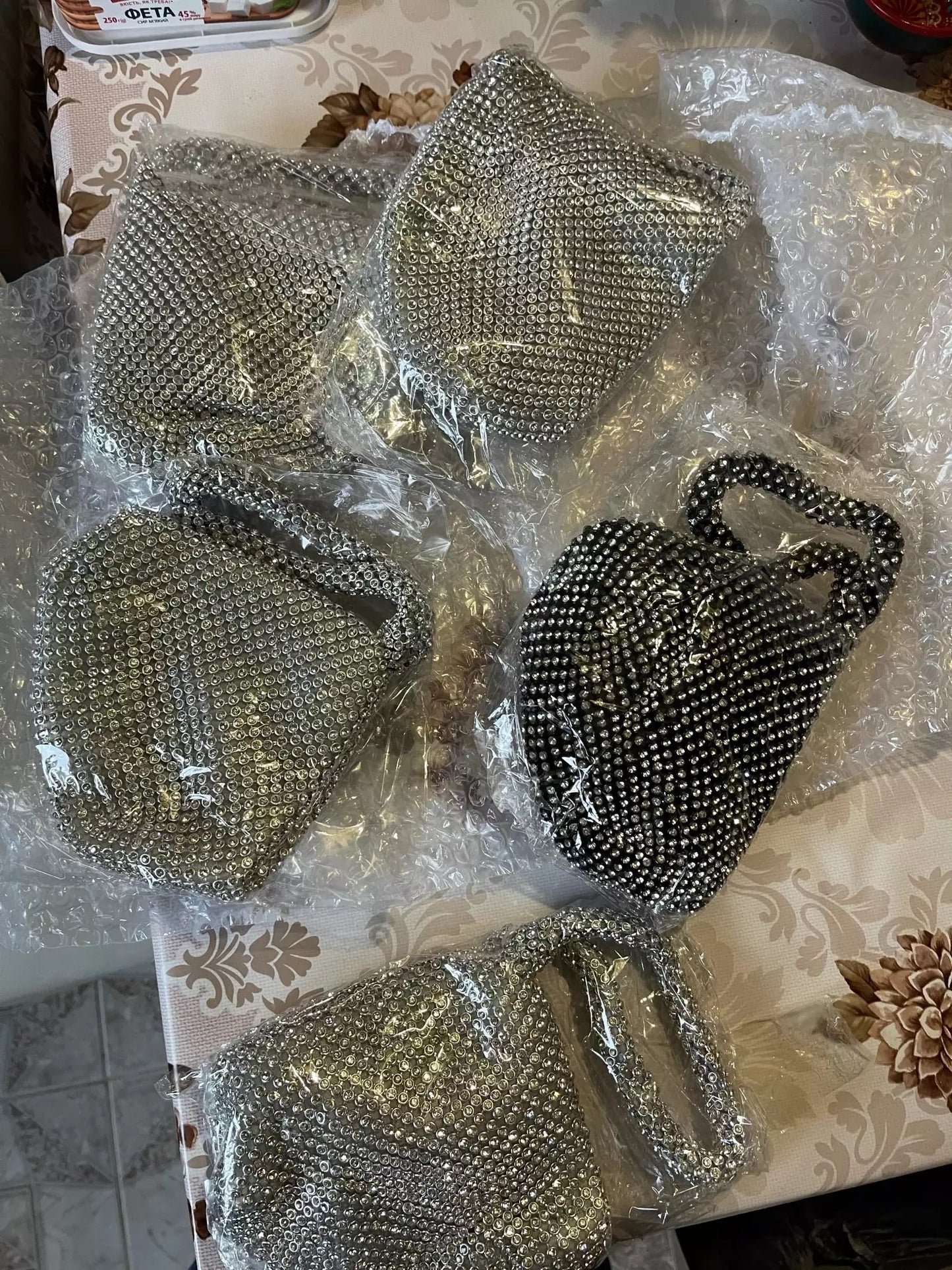 Jade Crystal Bag (Silver)