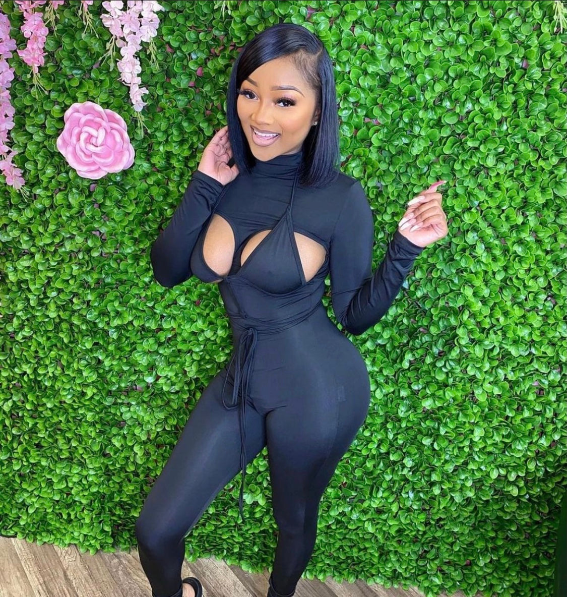 Baddie Spacewalker Jumpsuit (Black)