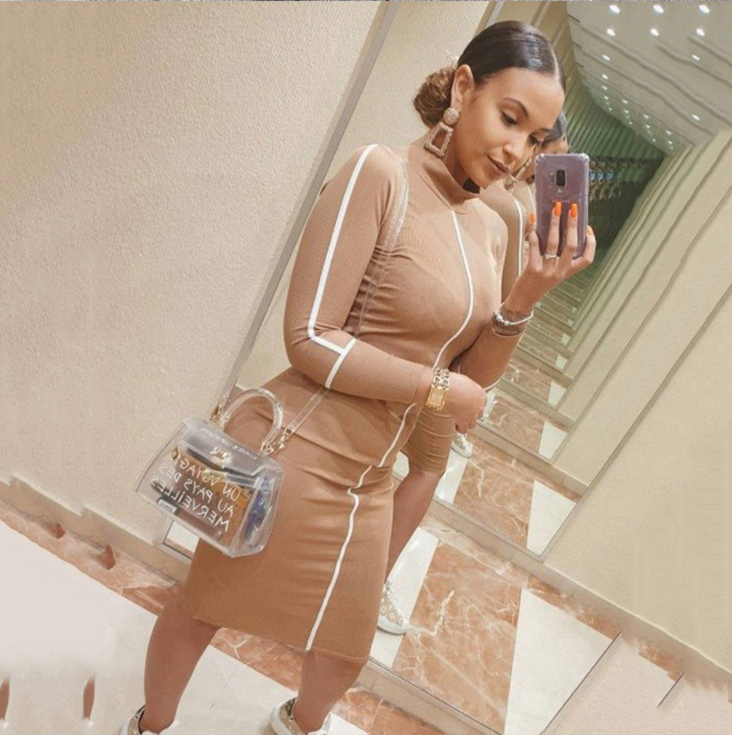 Celina Diva Dress (Nude)