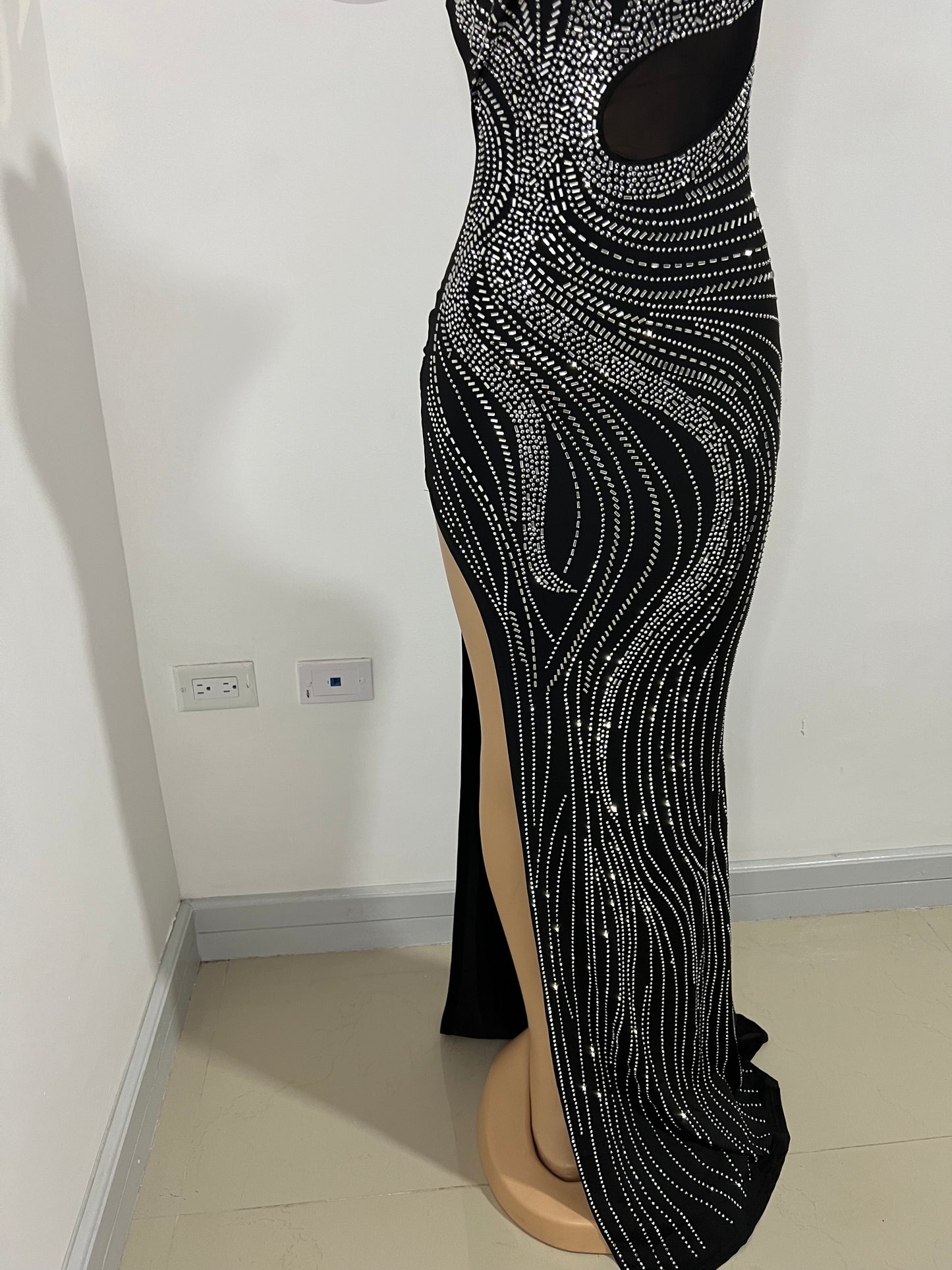 Astrid Crystal Dress (Black)