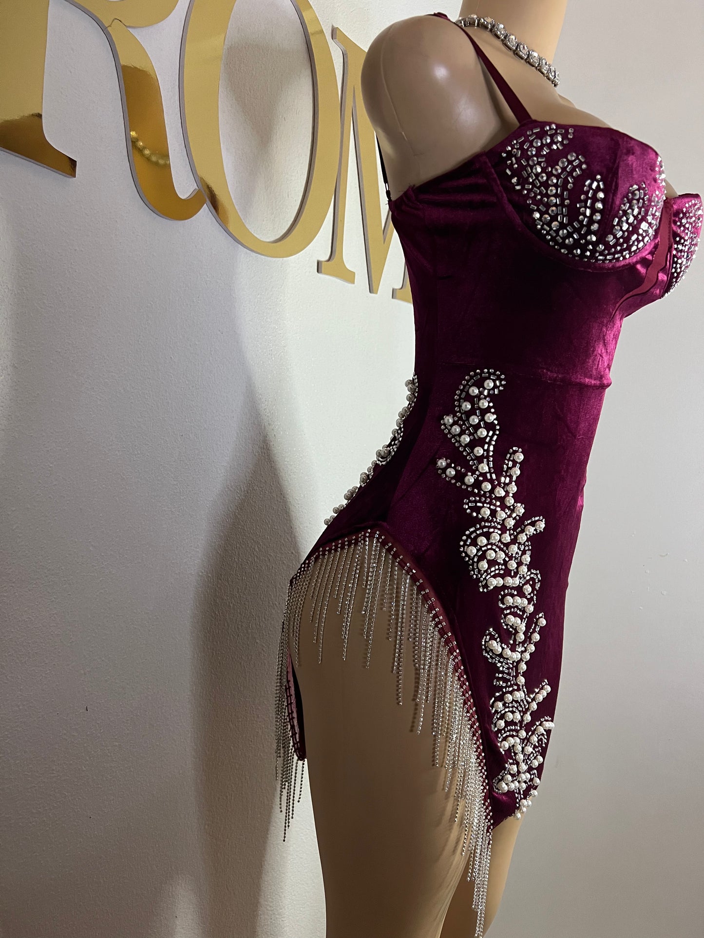 Spice Dress (Burgundy)