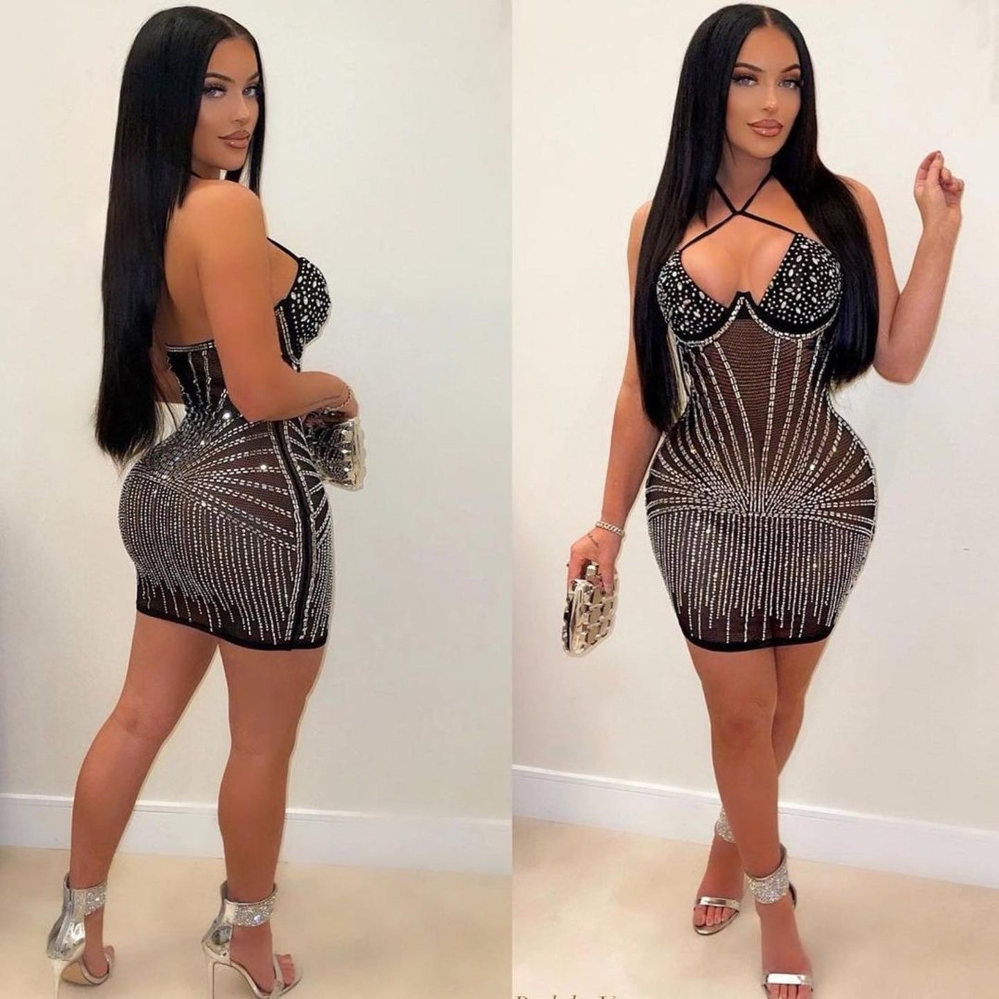 Medusa Mini Dress (Nude)