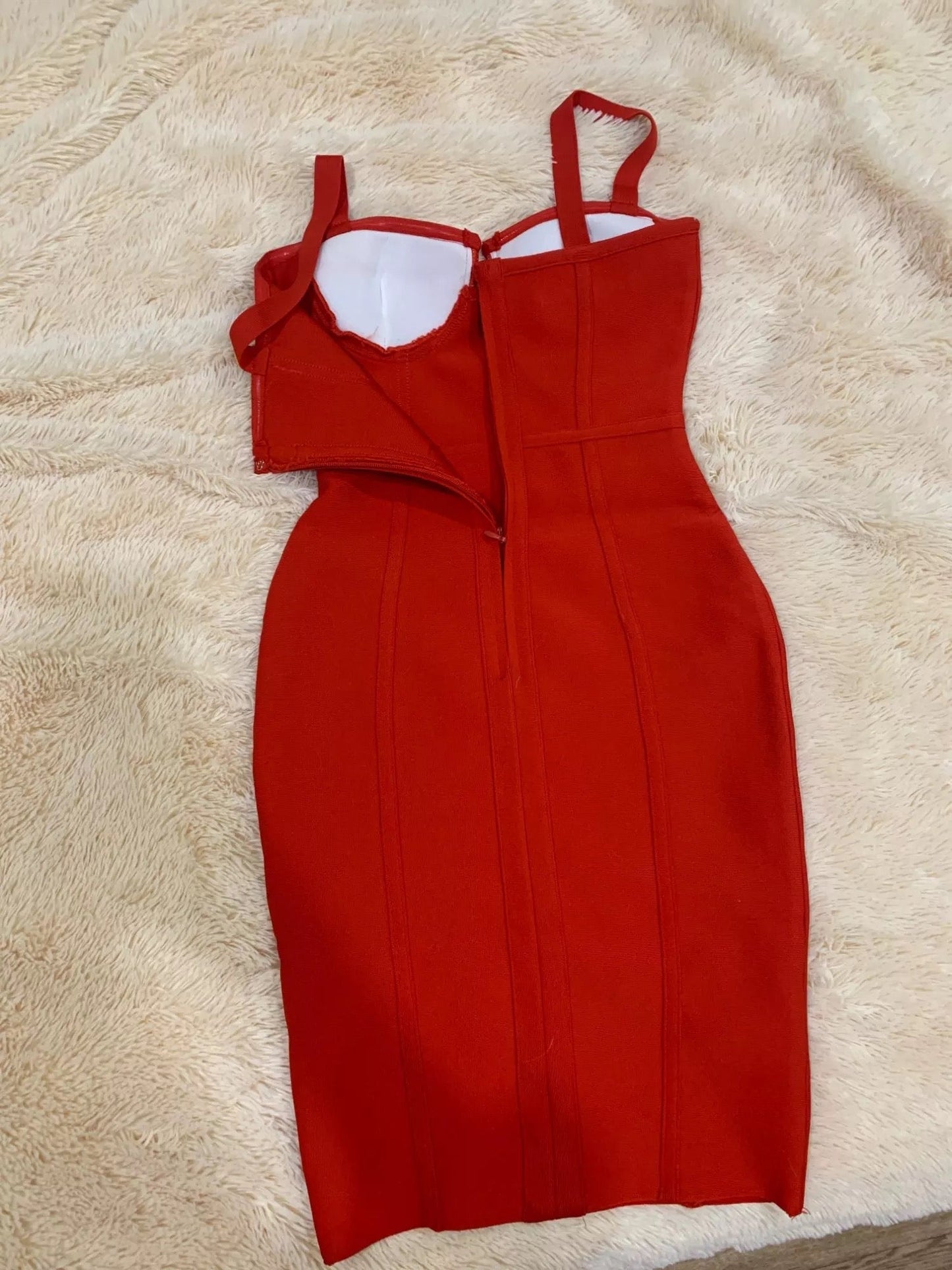 Tiffany Bodycon Dress (Red)