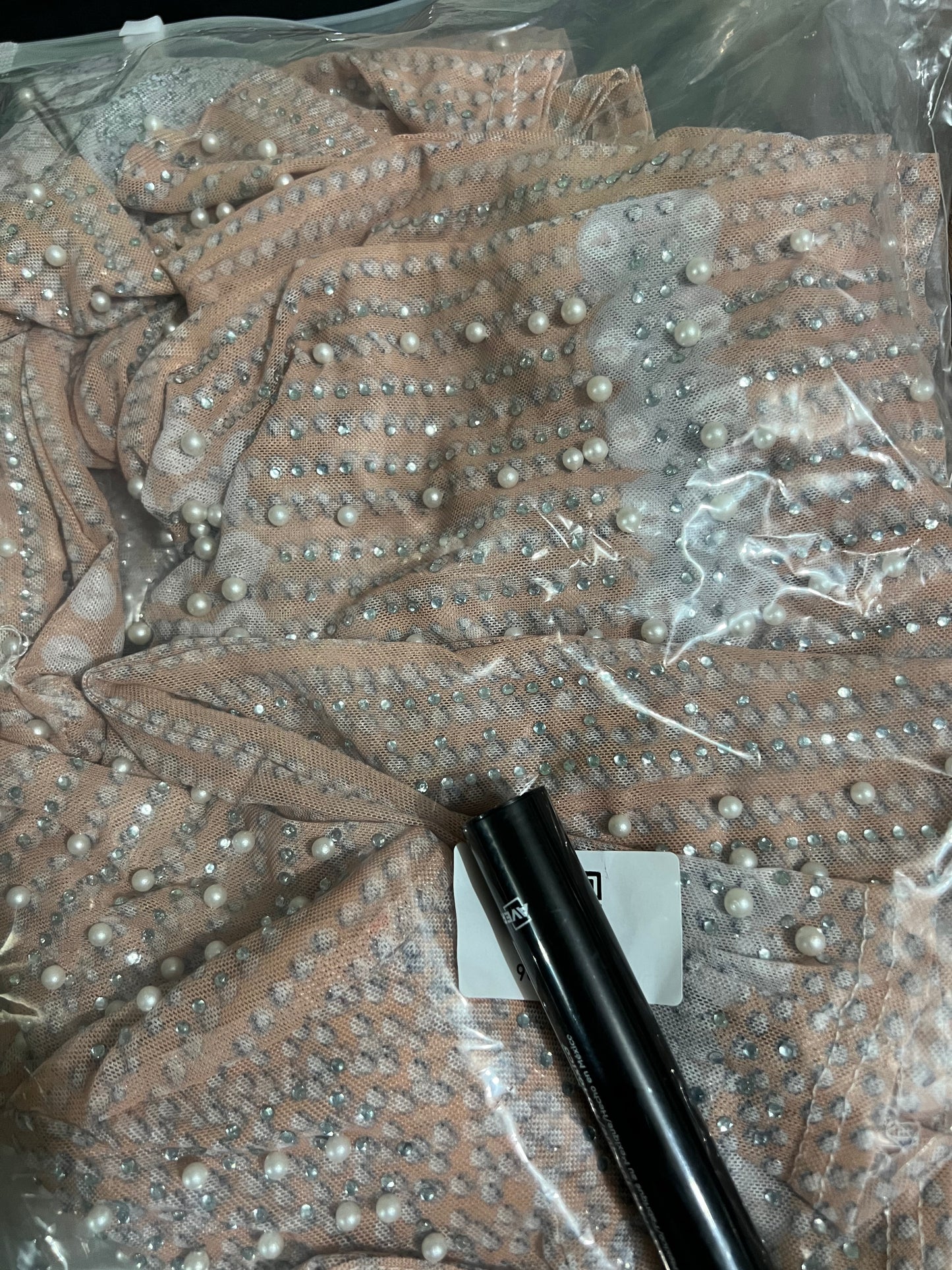 Charlotte Pearl Dress (Nude)