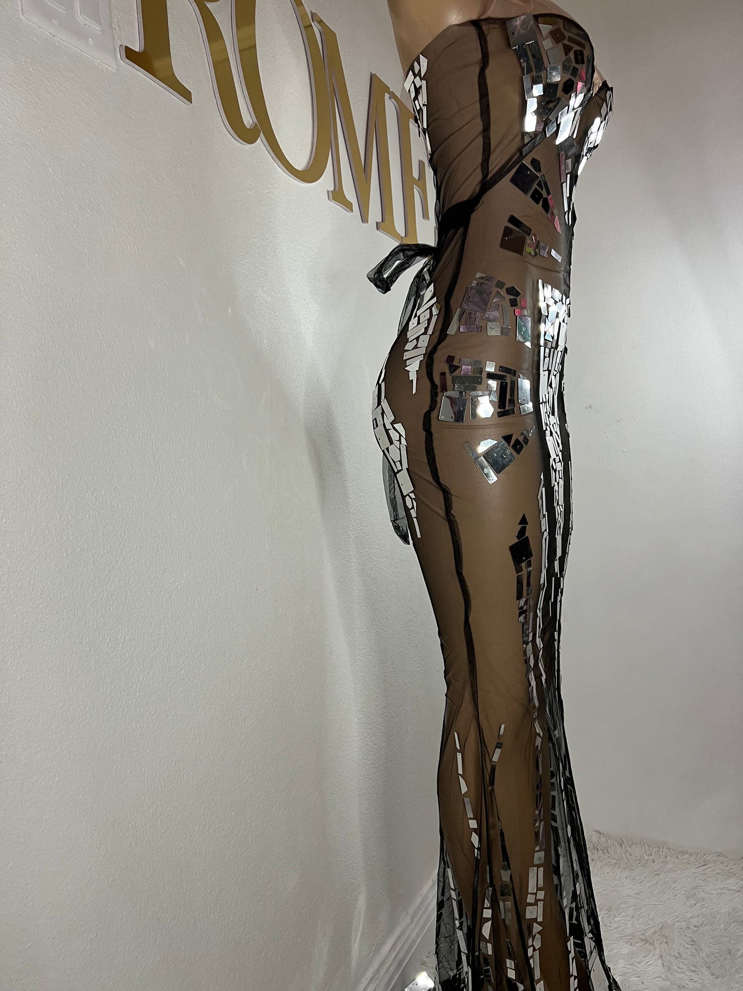 Mirror Mesh Dress