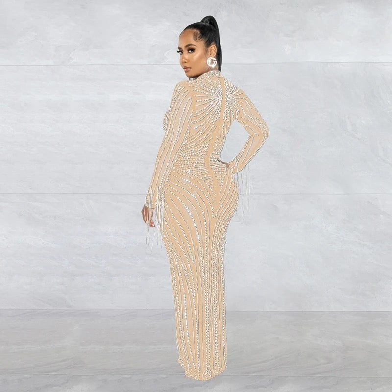 Ellie Long Dress (Nude)