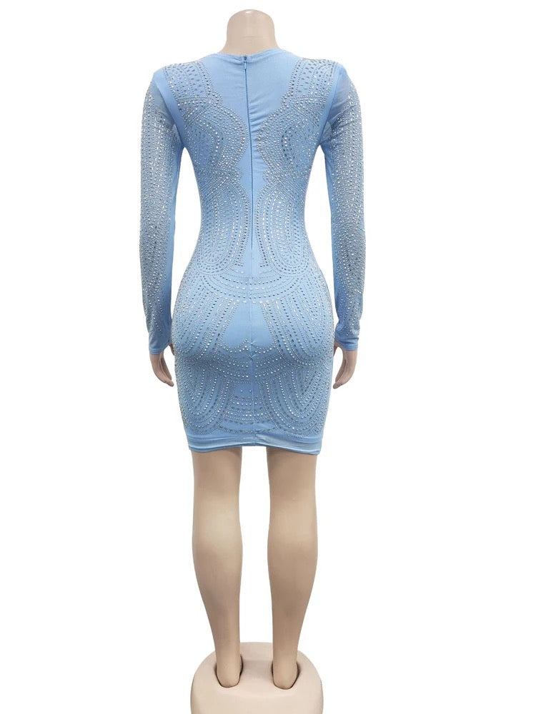 Julia Crystal Dress (Blue)