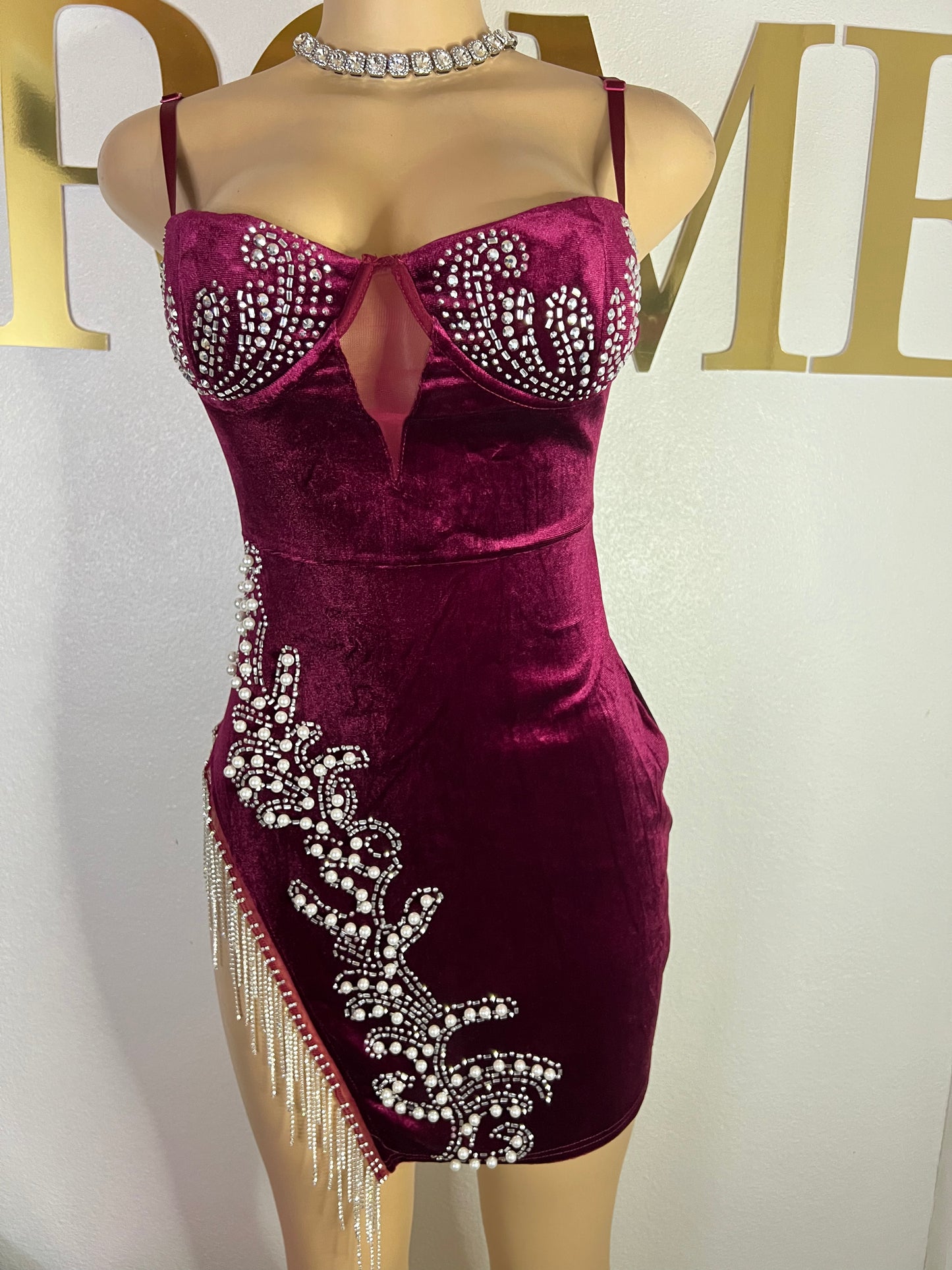 Spice Dress (Burgundy)