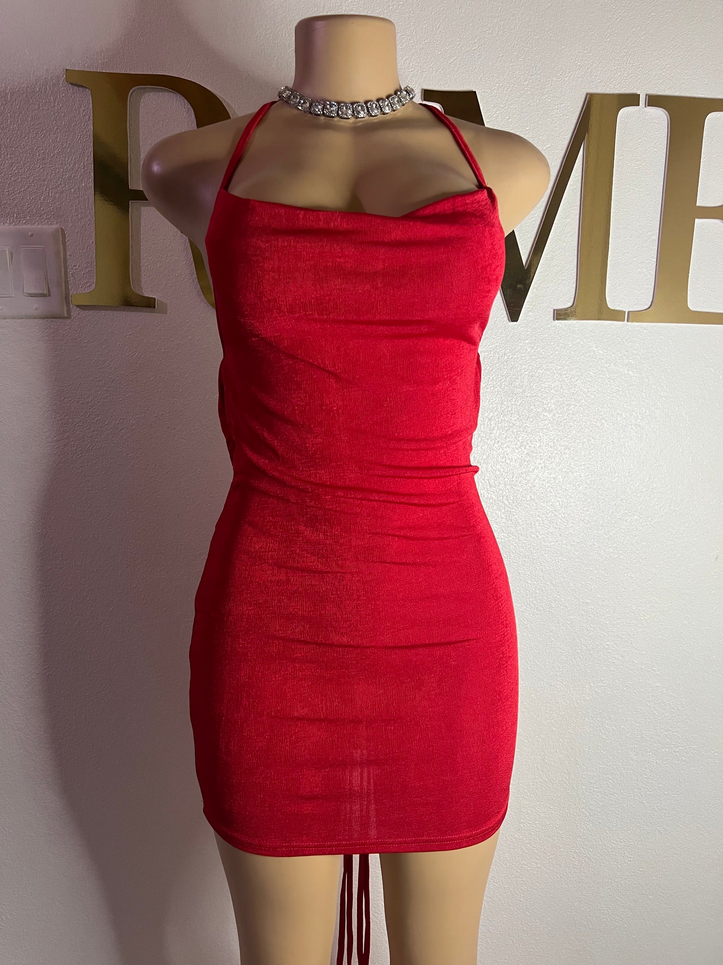 Carey Short Dress (Red)