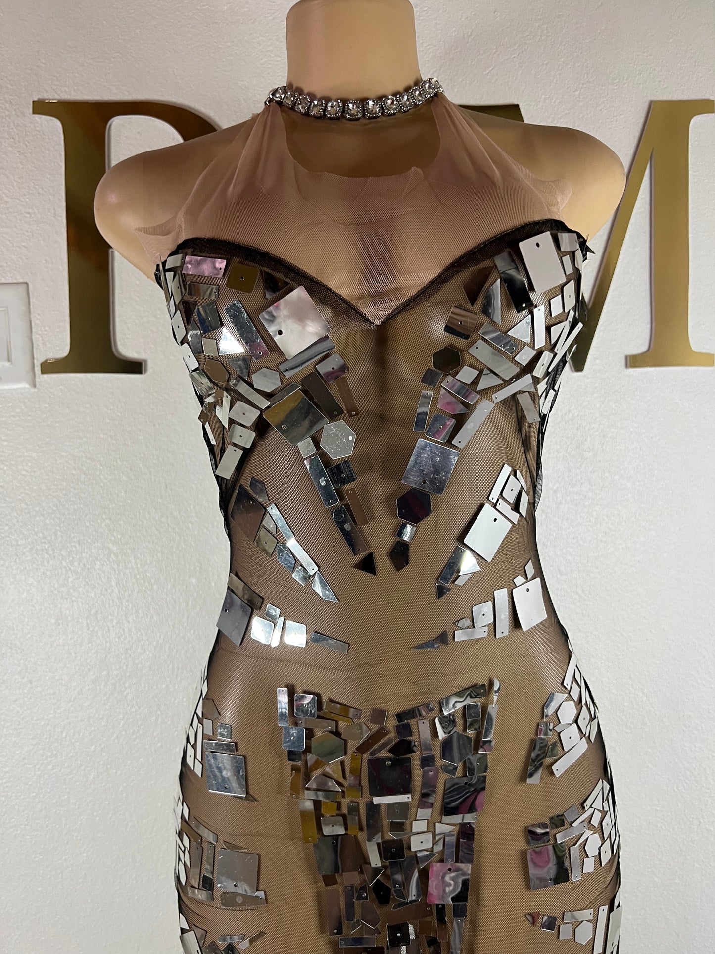Mirror Mesh Dress