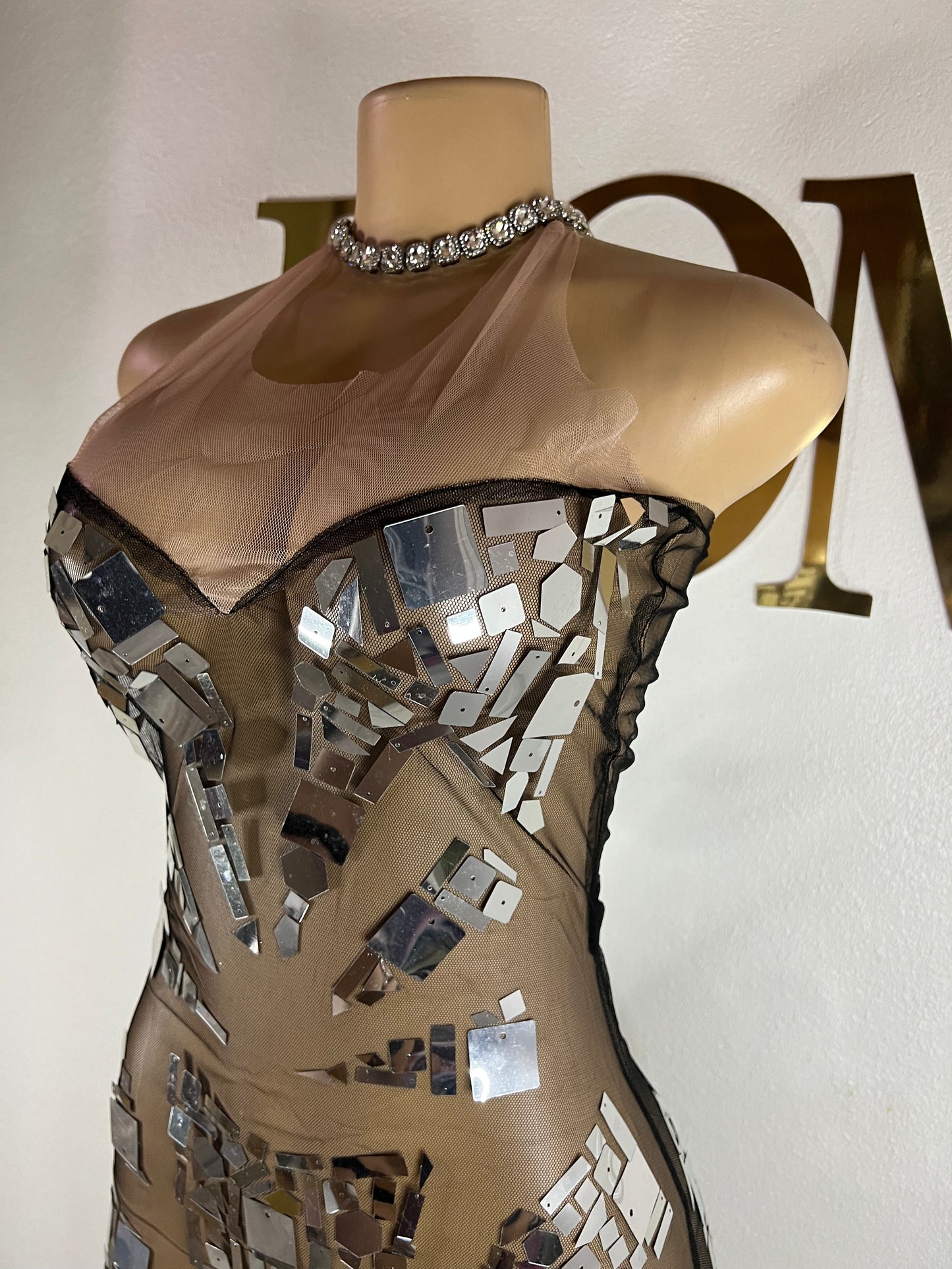 Mirror Mesh Dress