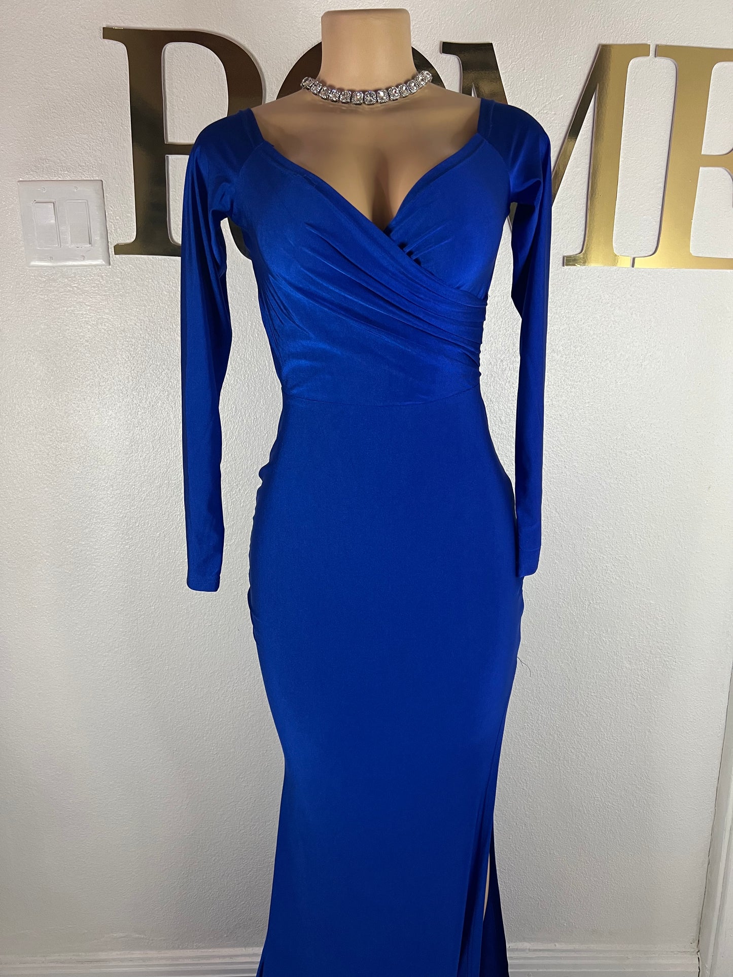 Kerry Long Sleeve Dress (Blue)