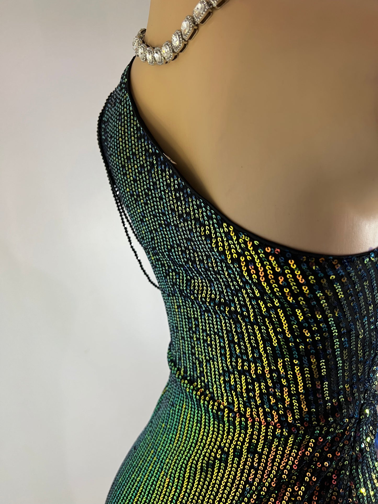 Sarah Beads Dress (Black- multi colored)